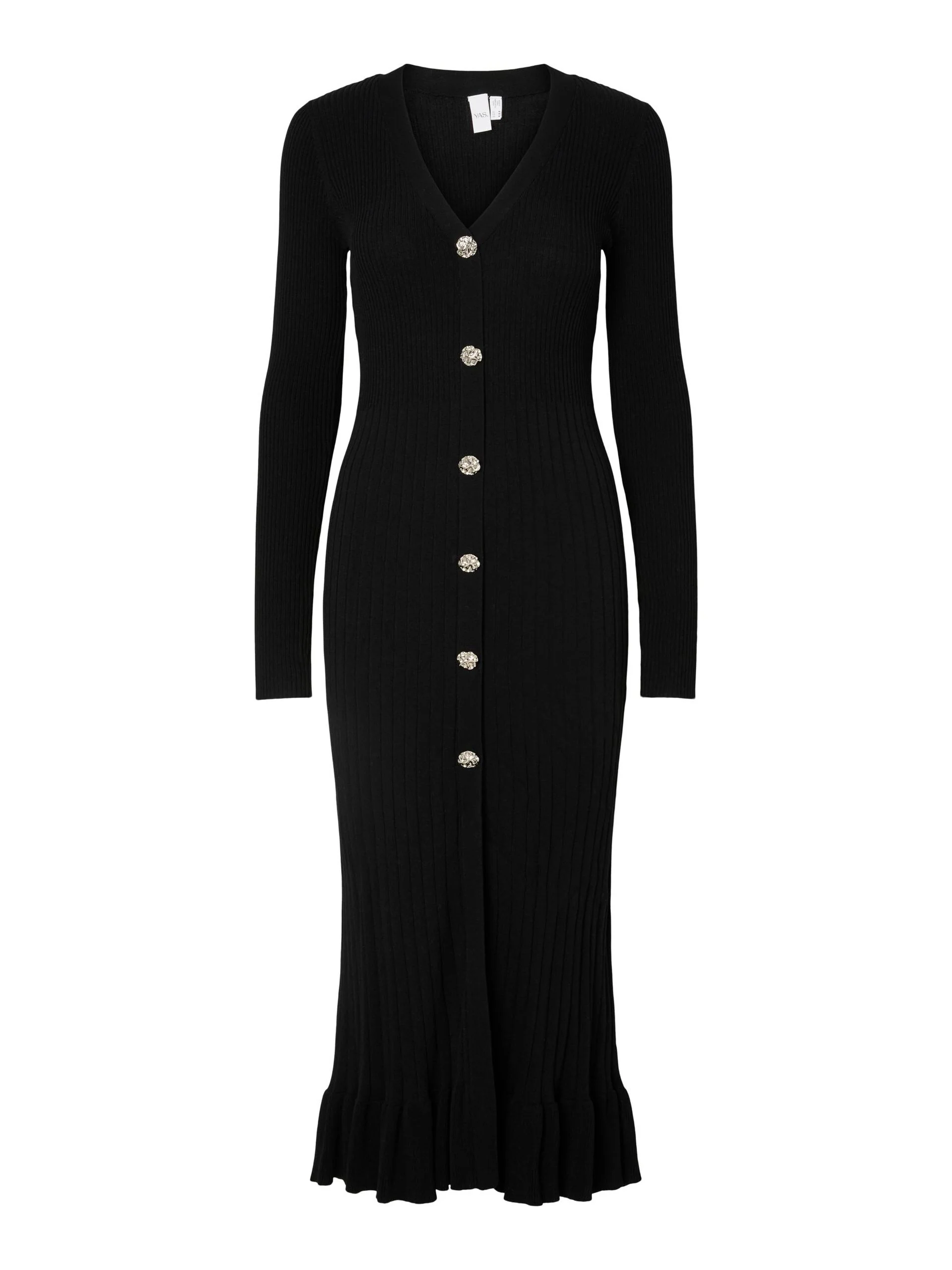 Mikla Long Knit Dress (Black) - Image 5
