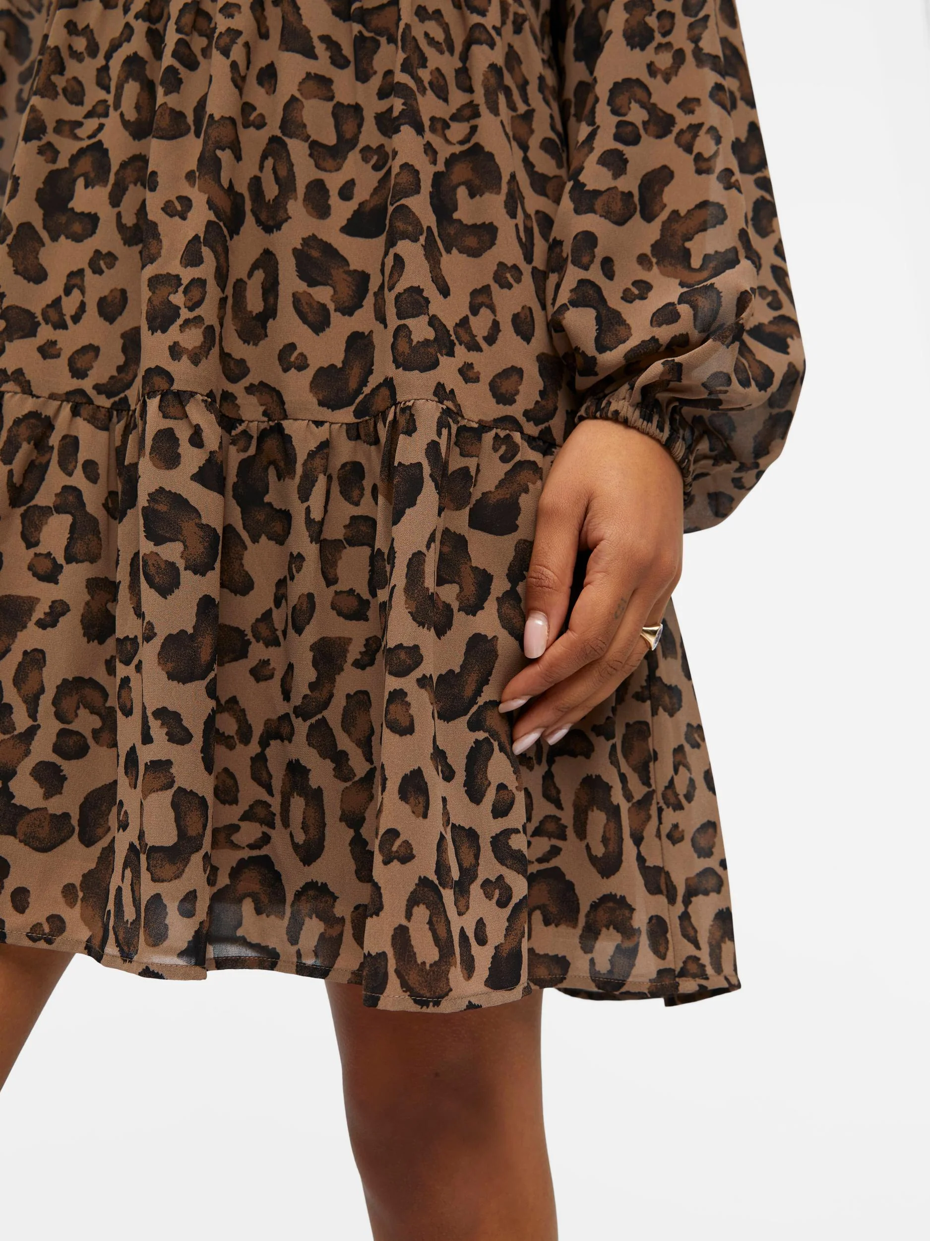 MILA SMOCK DRESS (FOSSIL/ DARK EARTH) - Image 3