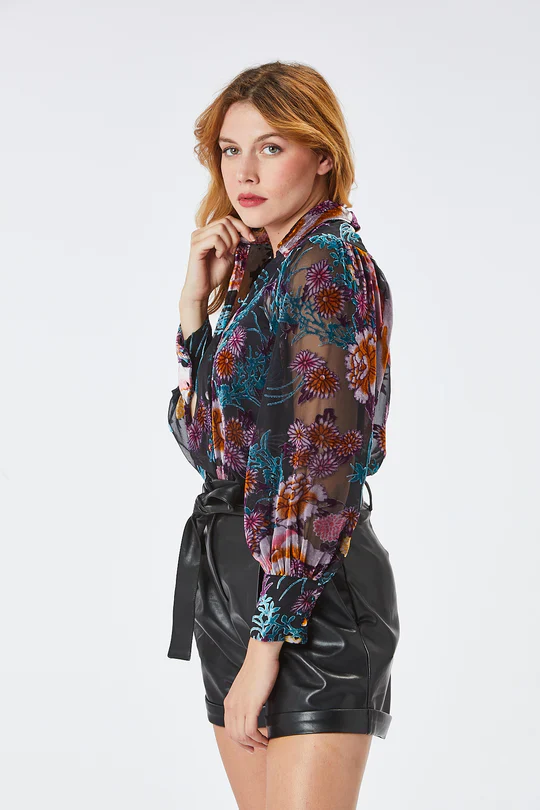 MILO VELVET SHIRT (BLACK) - Image 3