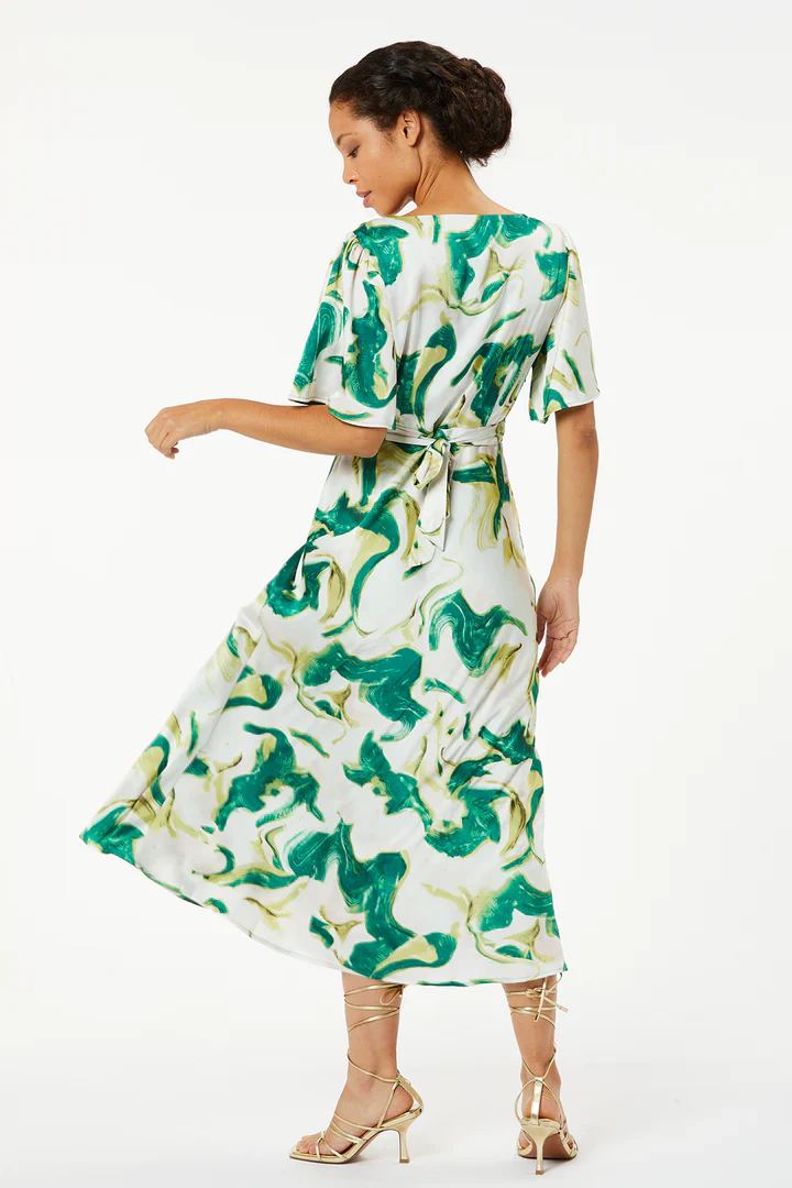 Mimi Cowl Neck Maxi Dress (Green) - Image 4