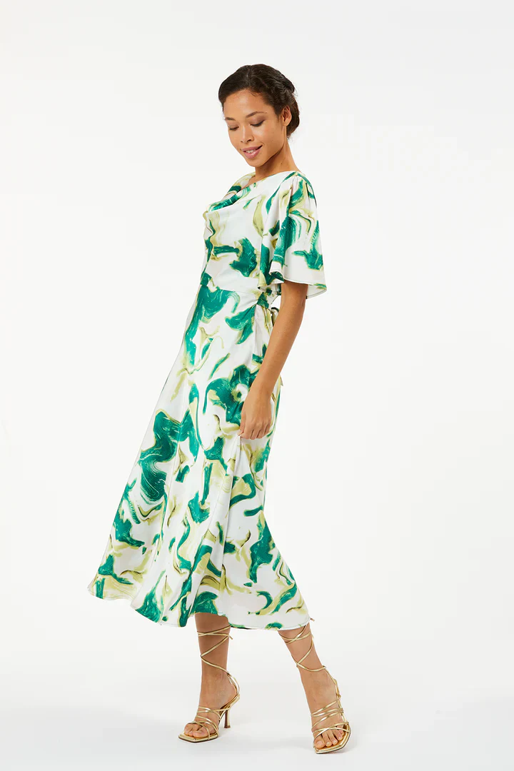 Mimi Cowl Neck Maxi Dress (Green) - Image 6