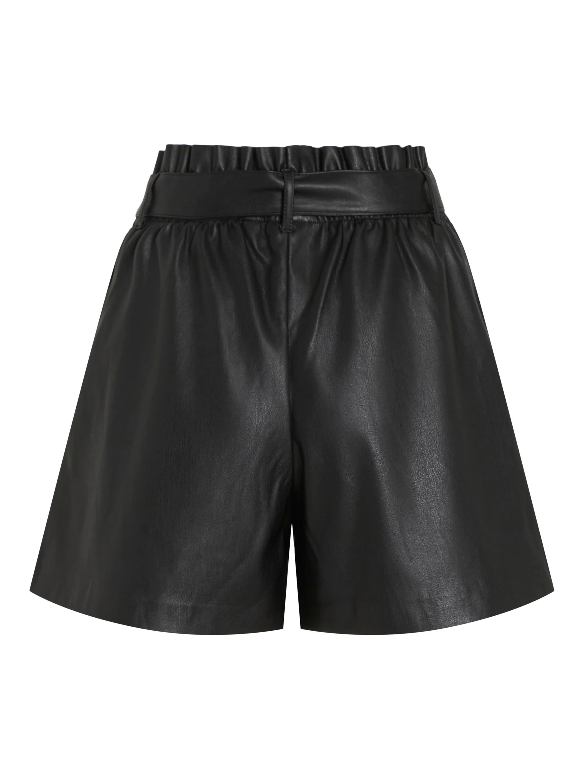 MIRANDA HIGH WAISTED PAPERBAG SHORTS (BLACK) - Image 6