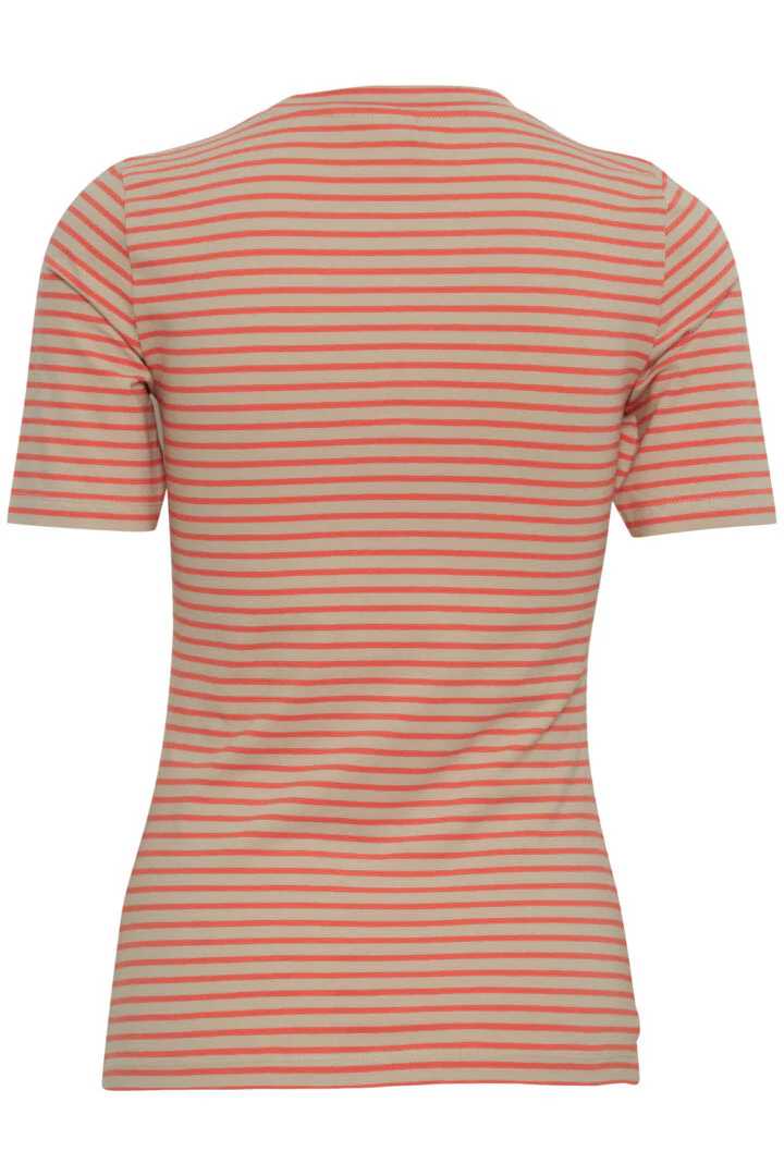 MIRYA T-SHIRT (HOT CORAL STRIPE) - Image 8