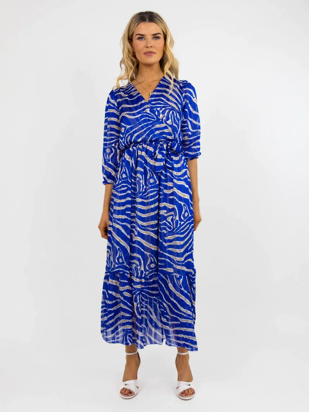 MODENA MAXI DRESS (BLUE PRINT) - Image 2