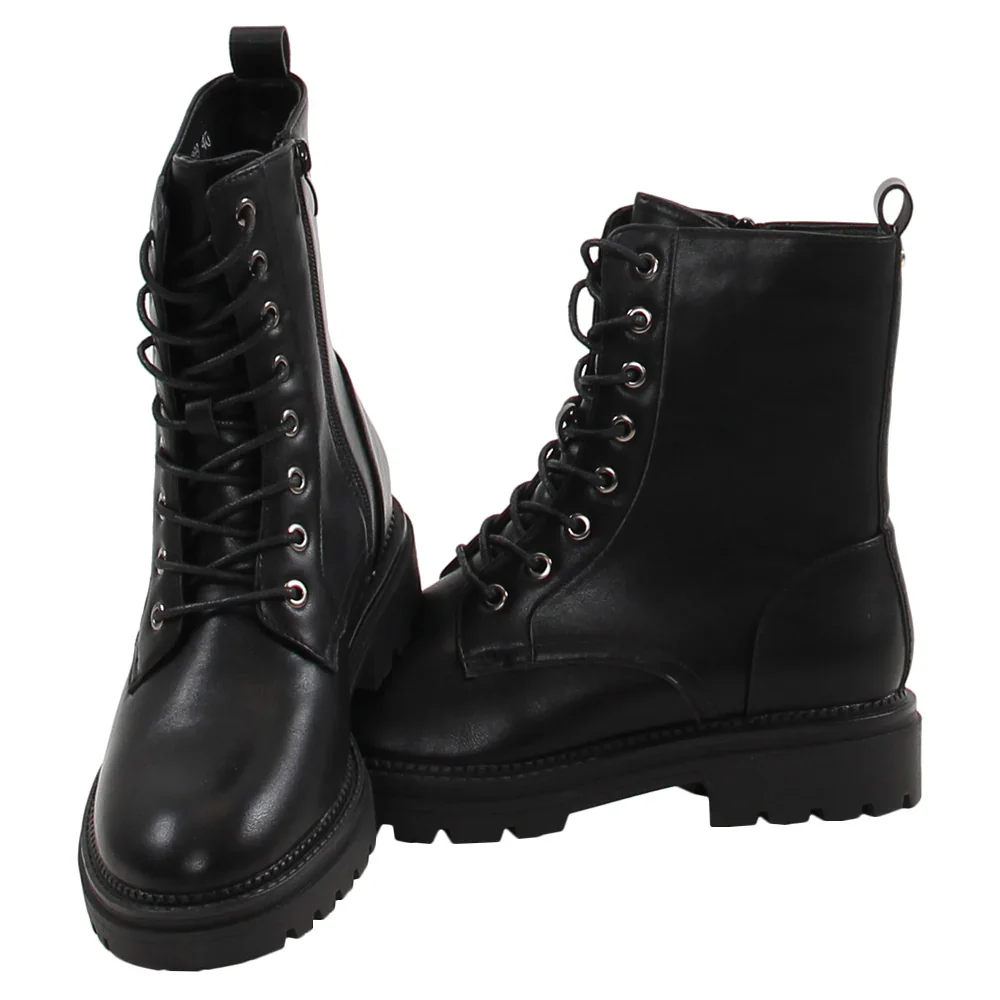 Mona Flat Boot (Black) - Image 6