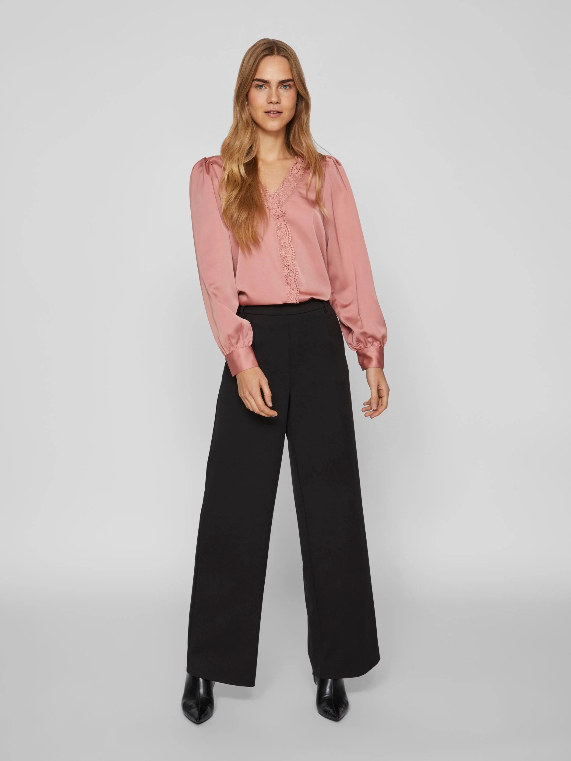 MONI LACE DETAIL TOP (OLD ROSE) - Image 4