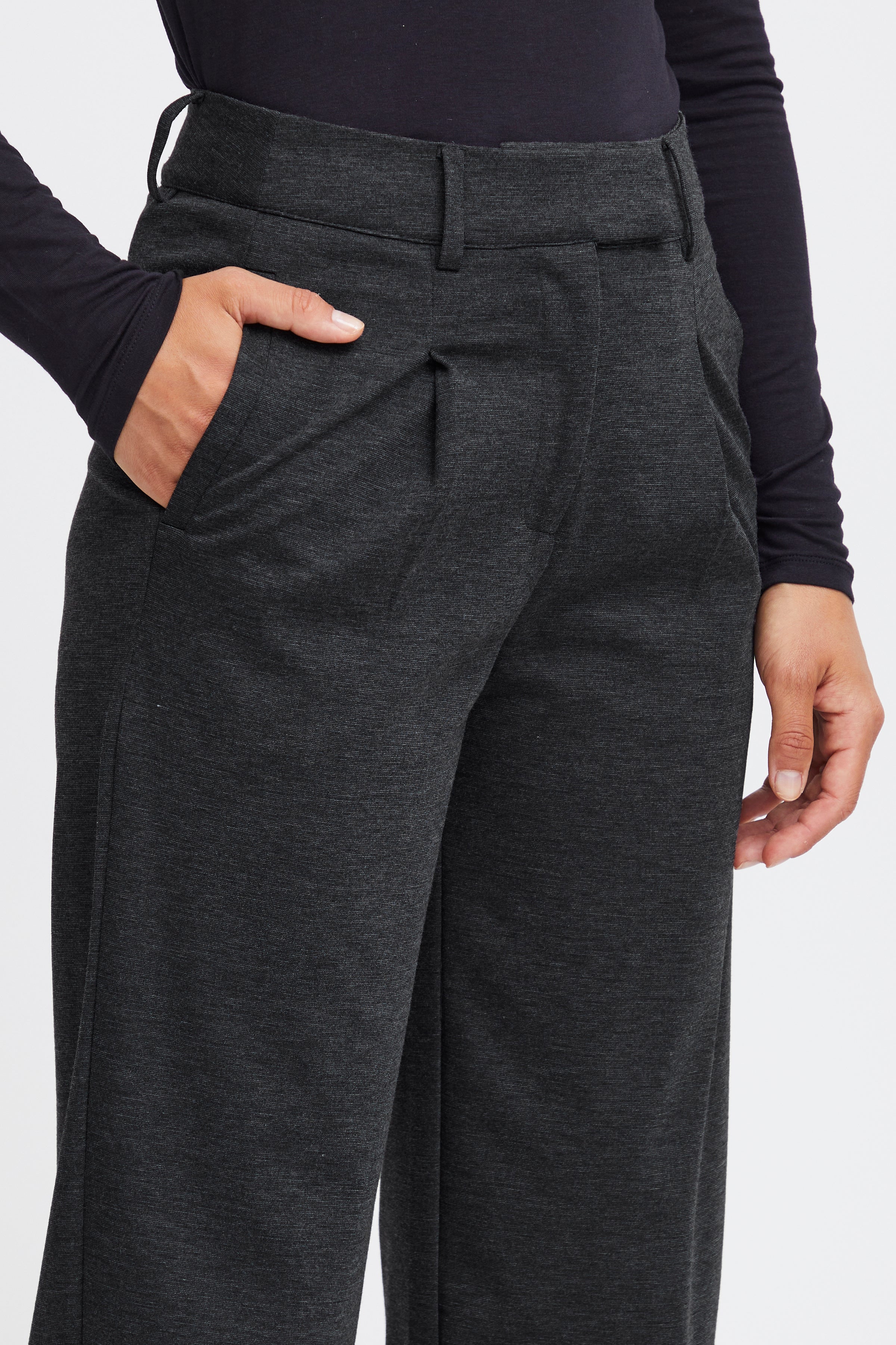 MONSE TROUSERS (DARK GREY MELANGE) - Image 2