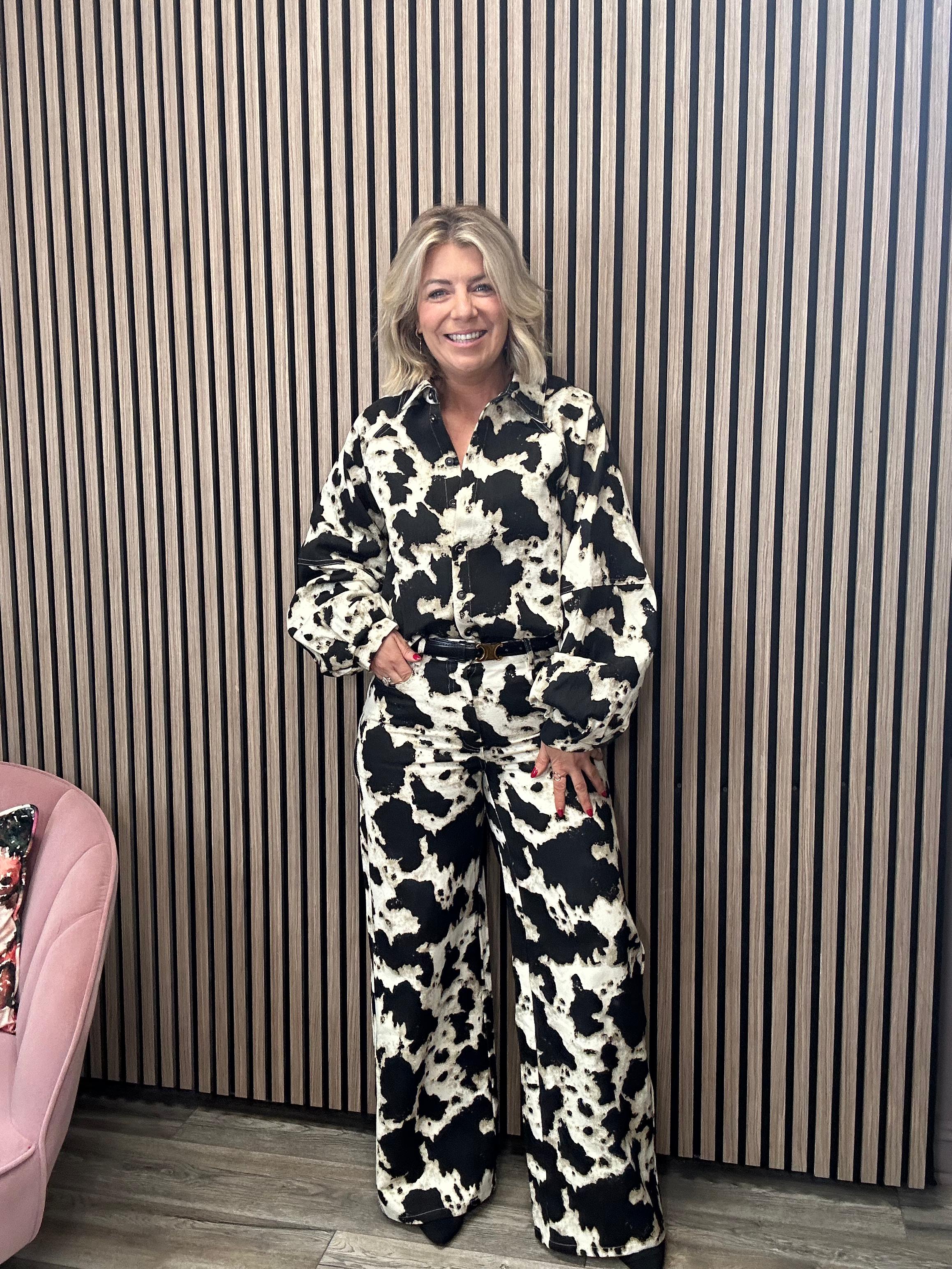 Montana Printed Jacket (Black/Cloud Dancer) - Image 2