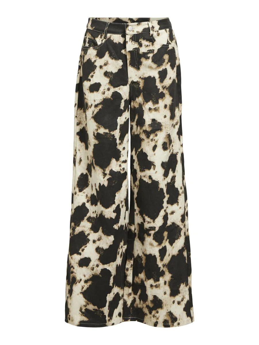 Montana Printed Wide Leg Jeans (Black/Cloud Dancer) - Image 6