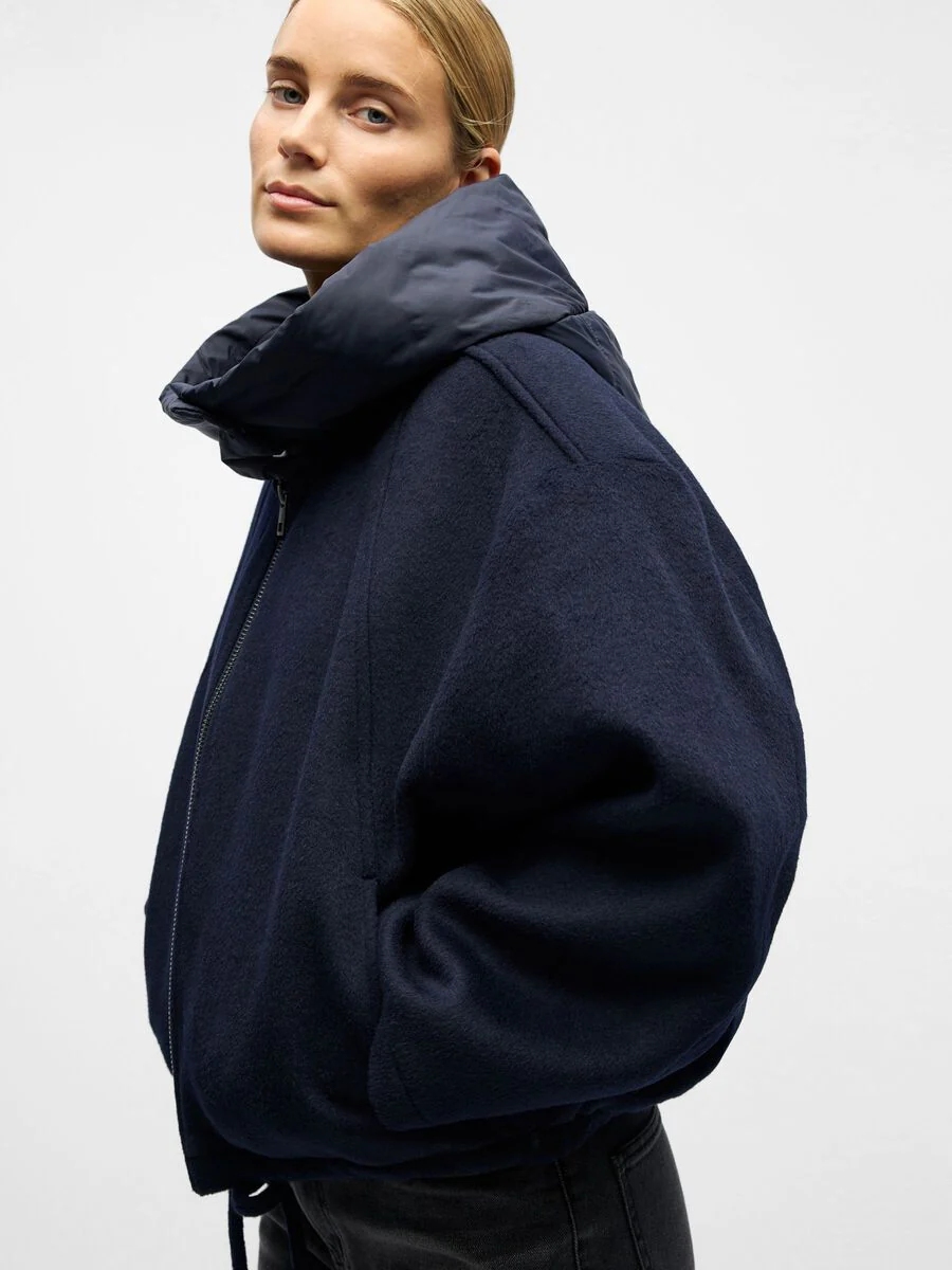 Moore Wool Bomber Jacket (Sky Captain) - Image 2
