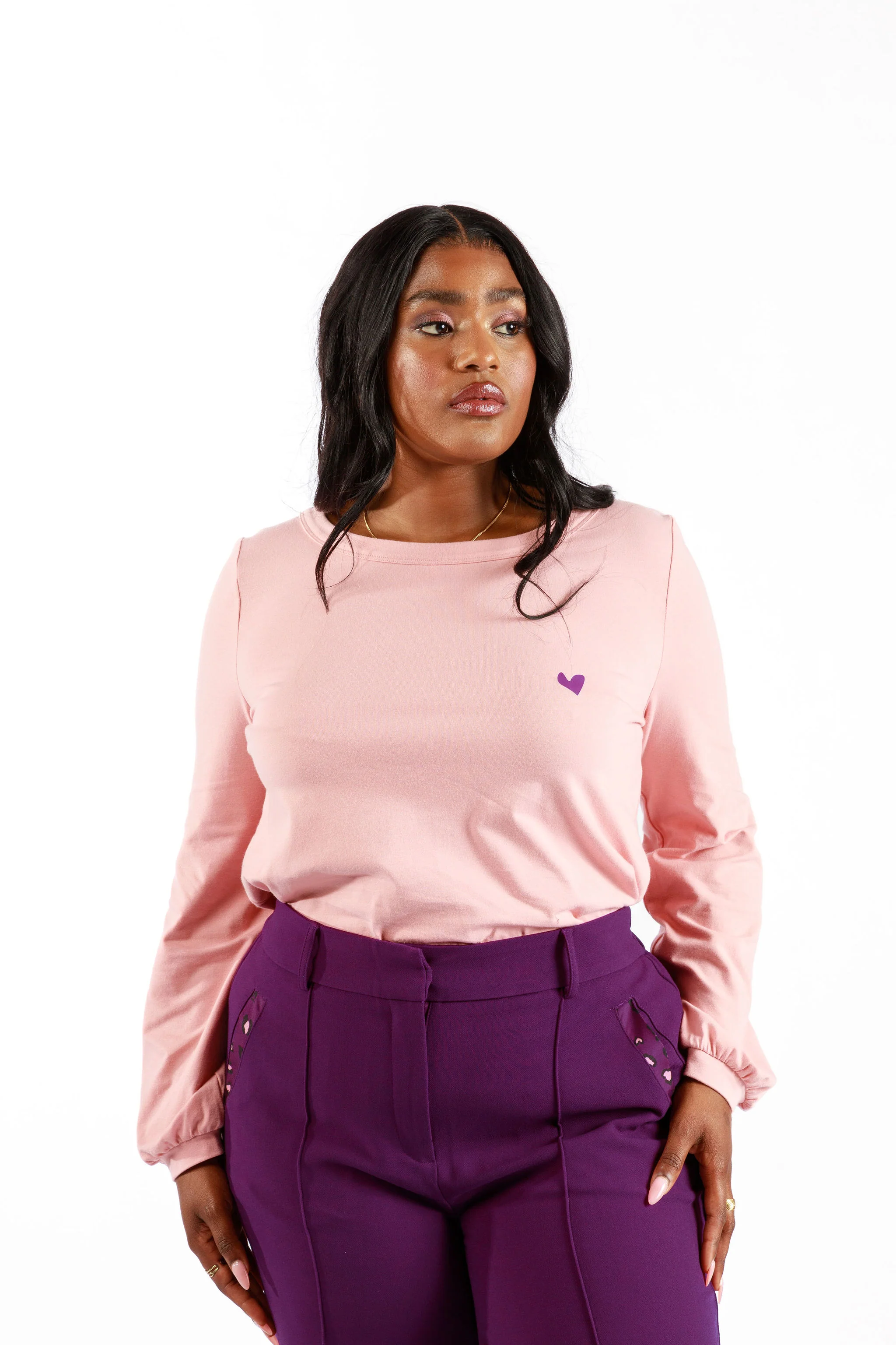 Morganite Wide Leg Trousers (Purple) - Image 2