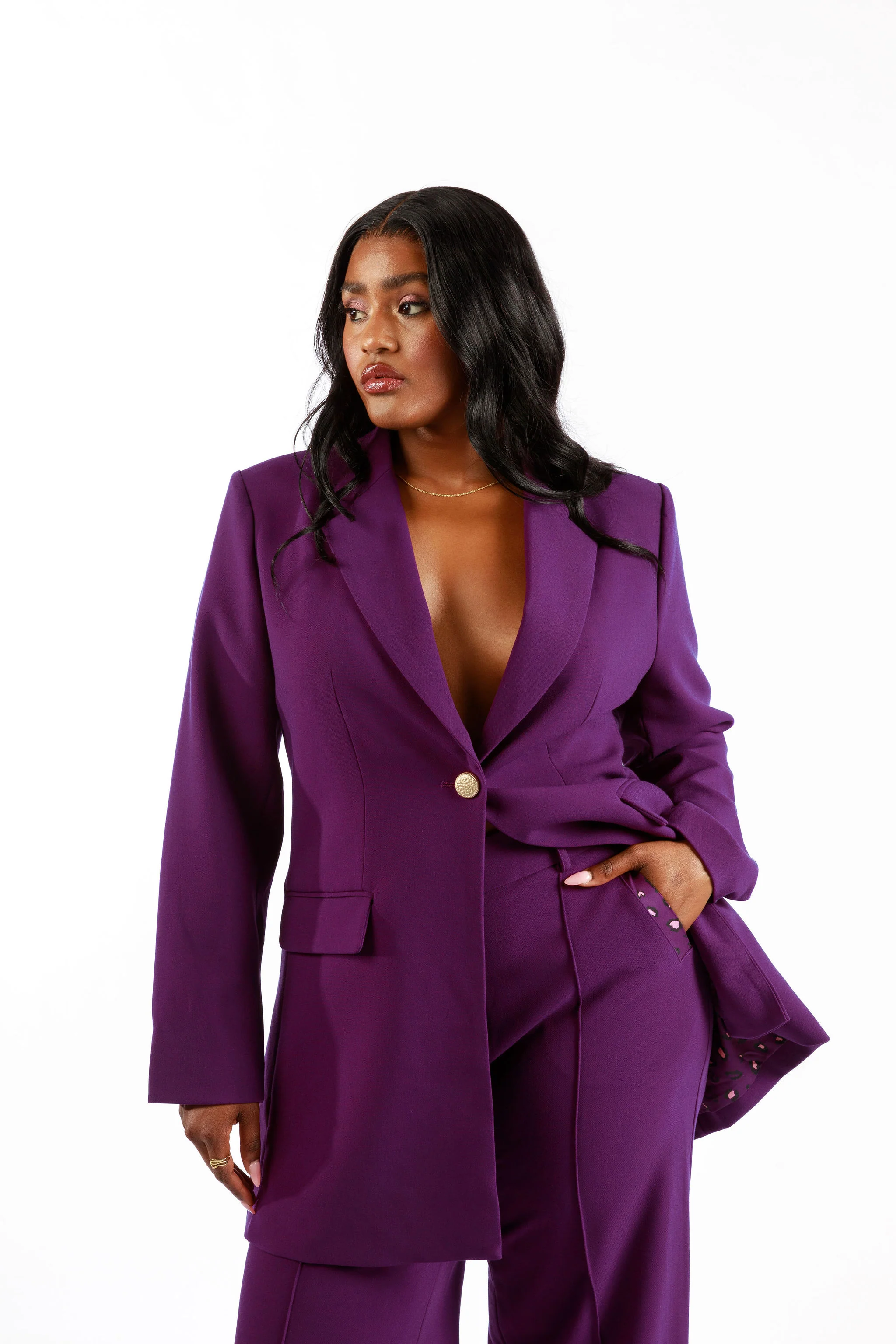 Morganite Wide Leg Trousers (Purple) - Image 3