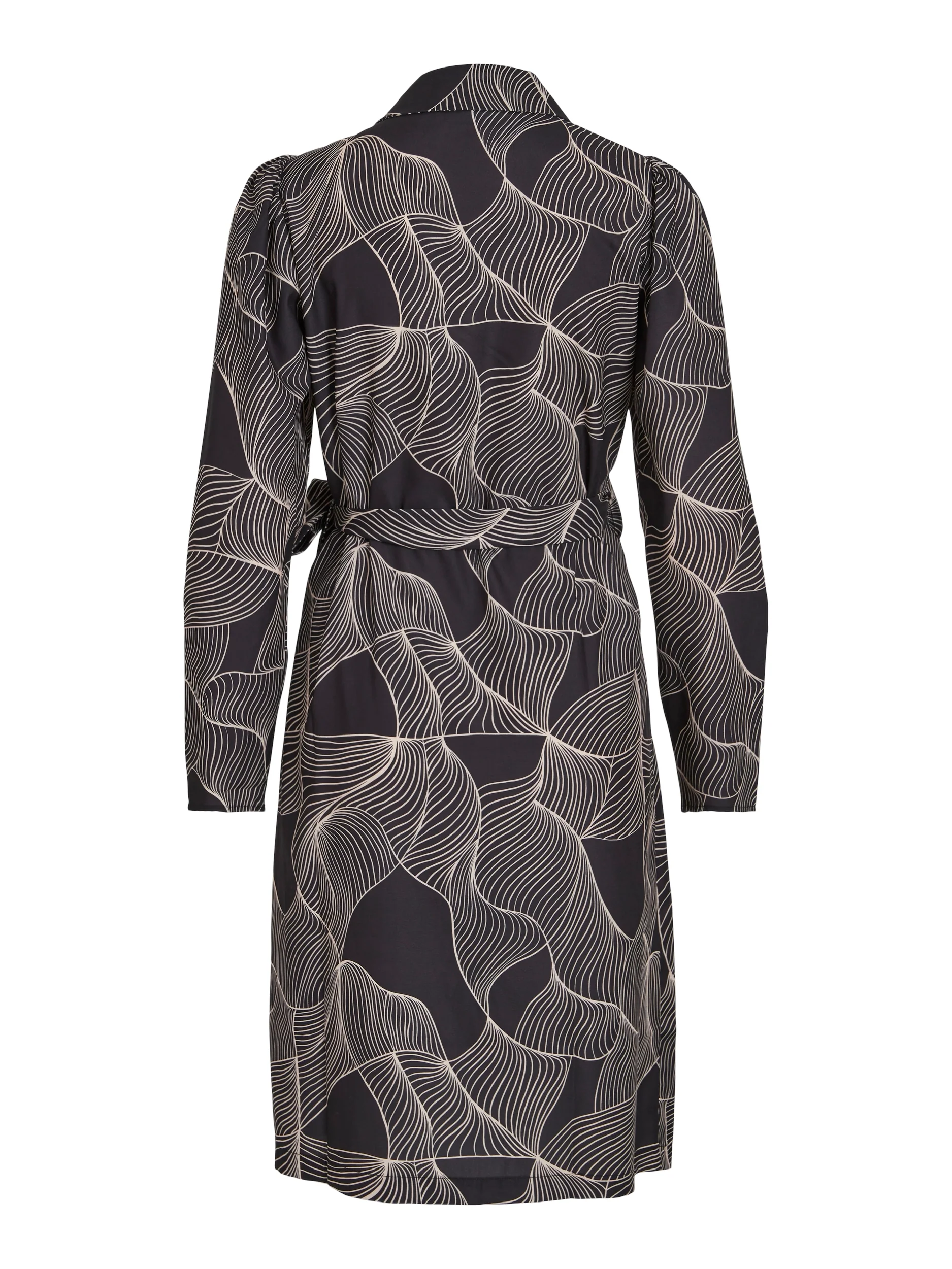 MULA L/S WRAP DRESS (BLACK/GRAPHIC) - Image 3