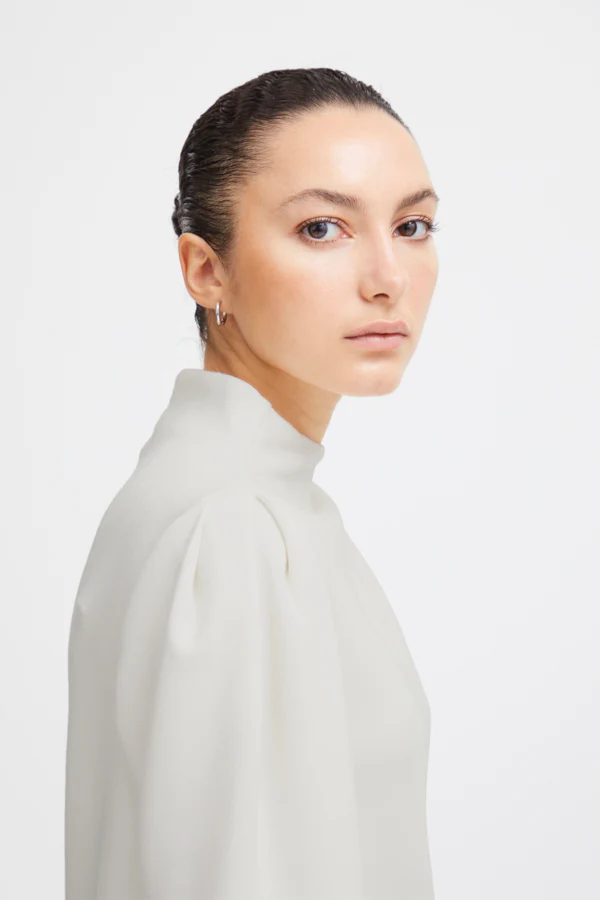 Naida Long Sleeve Top (White) - Image 2