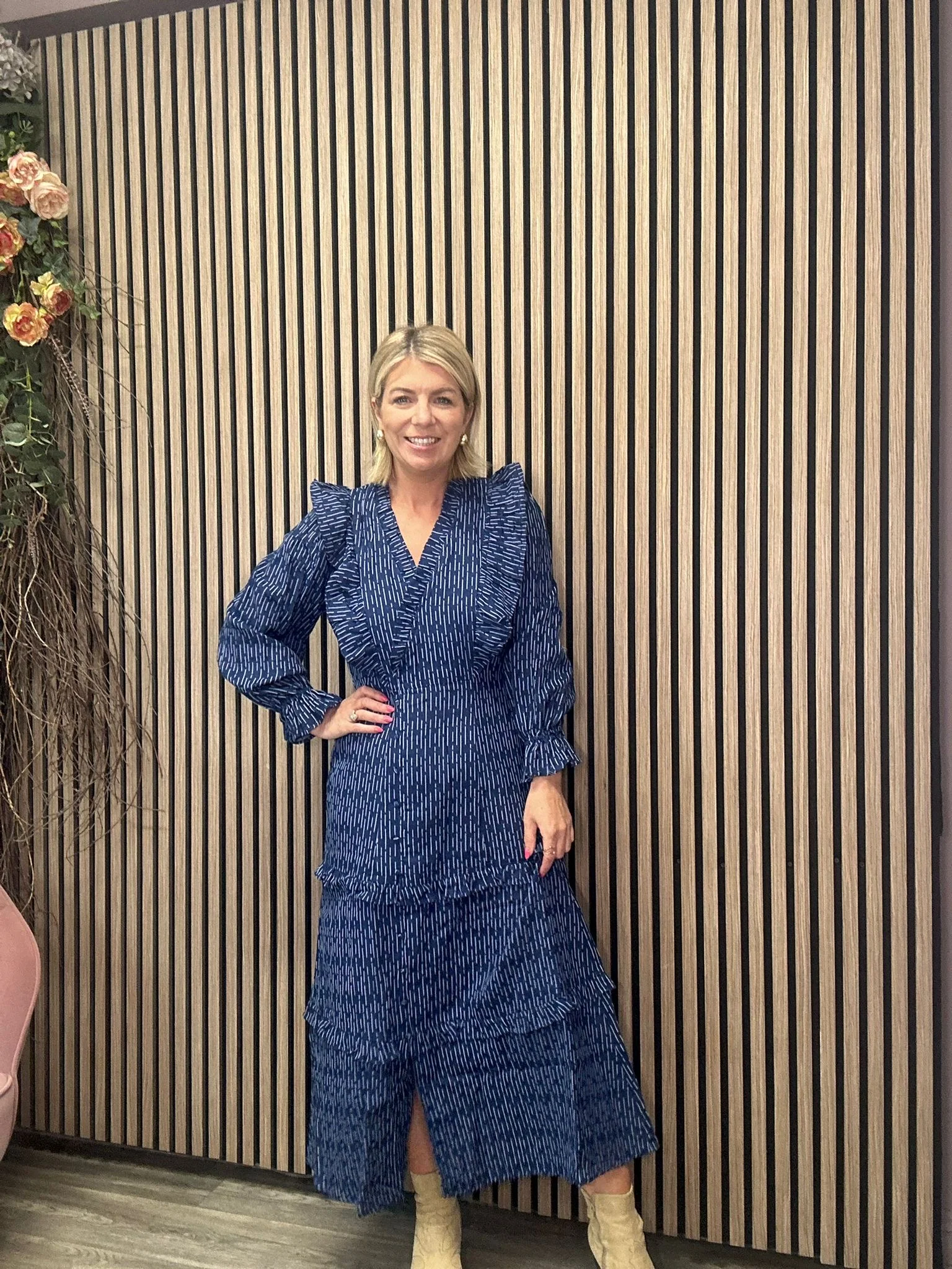 Nais Midi Dress (Electric Blue) - Image 2