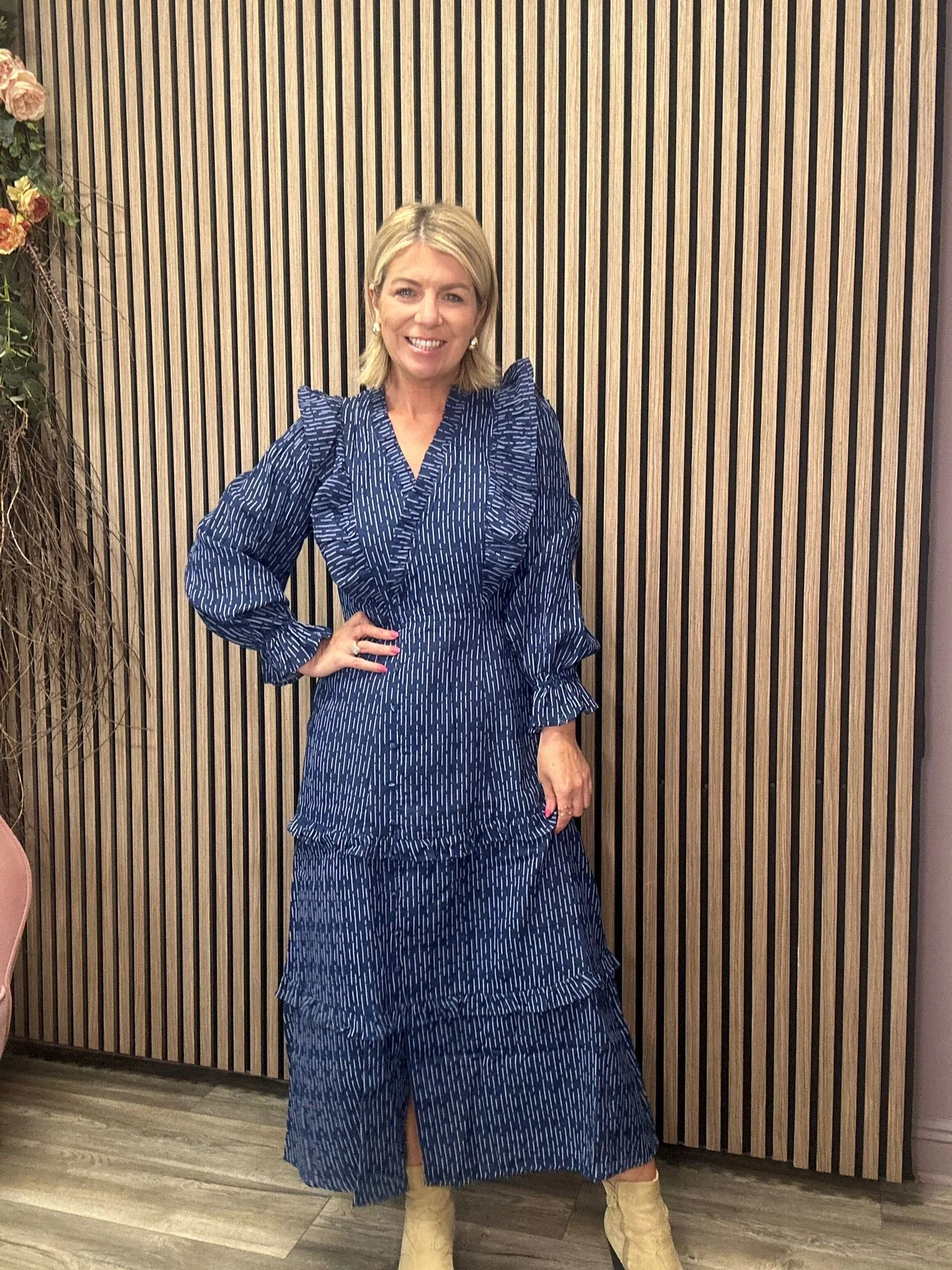 Nais Midi Dress (Electric Blue) - Image 3