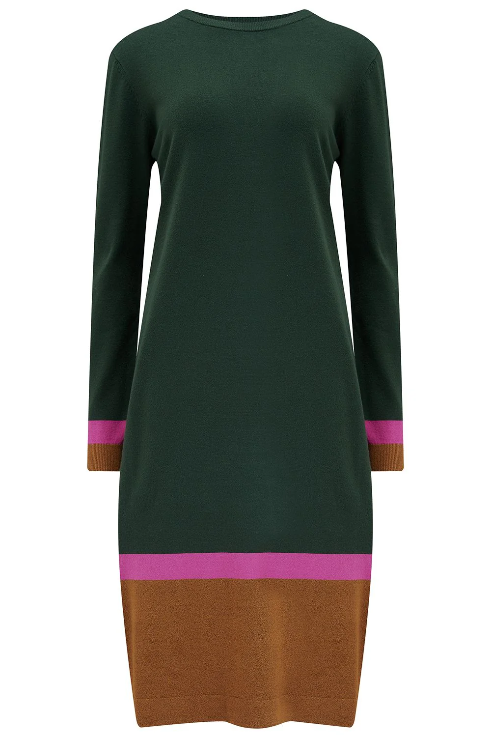 NALA MIDI KNIT DRESS (DARK GREEN/AUTUMN) - Image 5