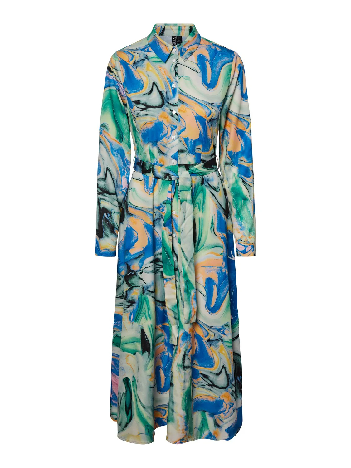 Nasha Midi Shirt Dress (Princess Blue Multi abstract) - Image 3