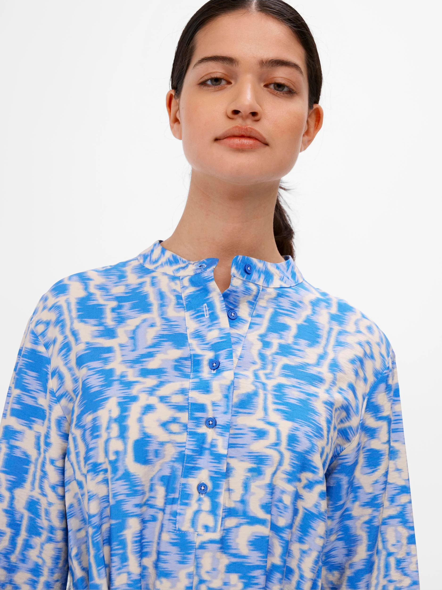 NEBI L/S DRESS (PALACE BLUE/SANDSHELL) - Image 2