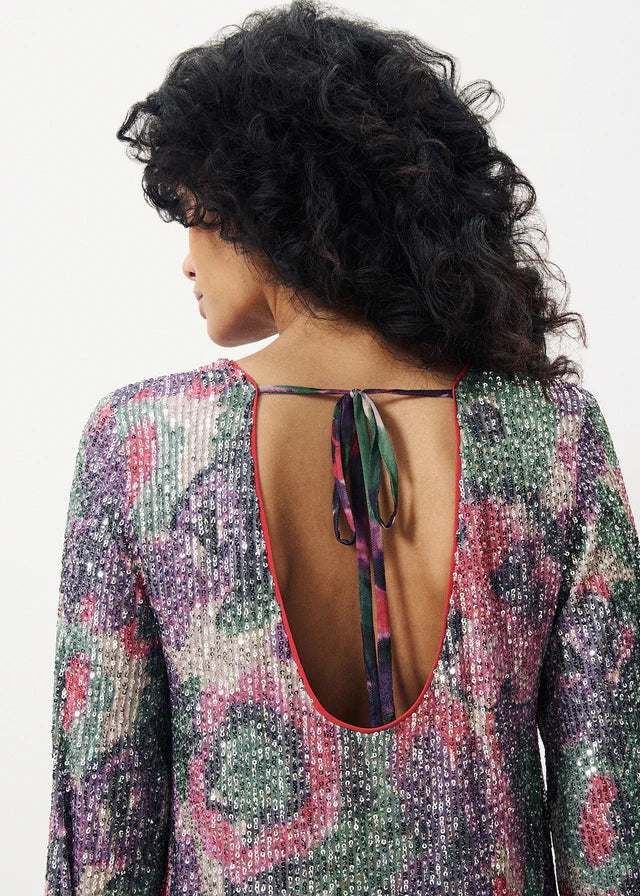 Nelie Sequin Mini Dress (Frnch Bouquet) - Image 4