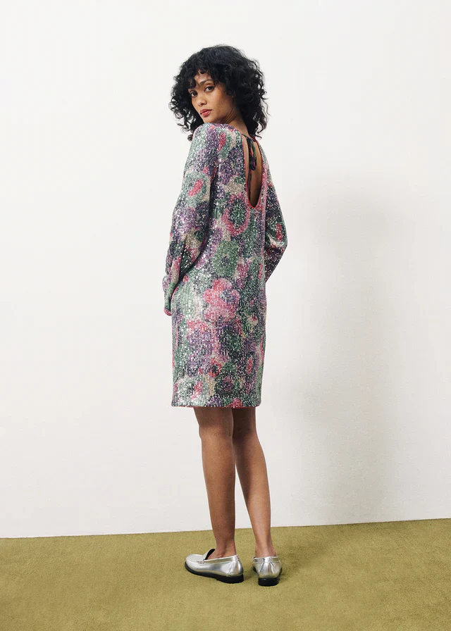Nelie Sequin Mini Dress (Frnch Bouquet) - Image 5