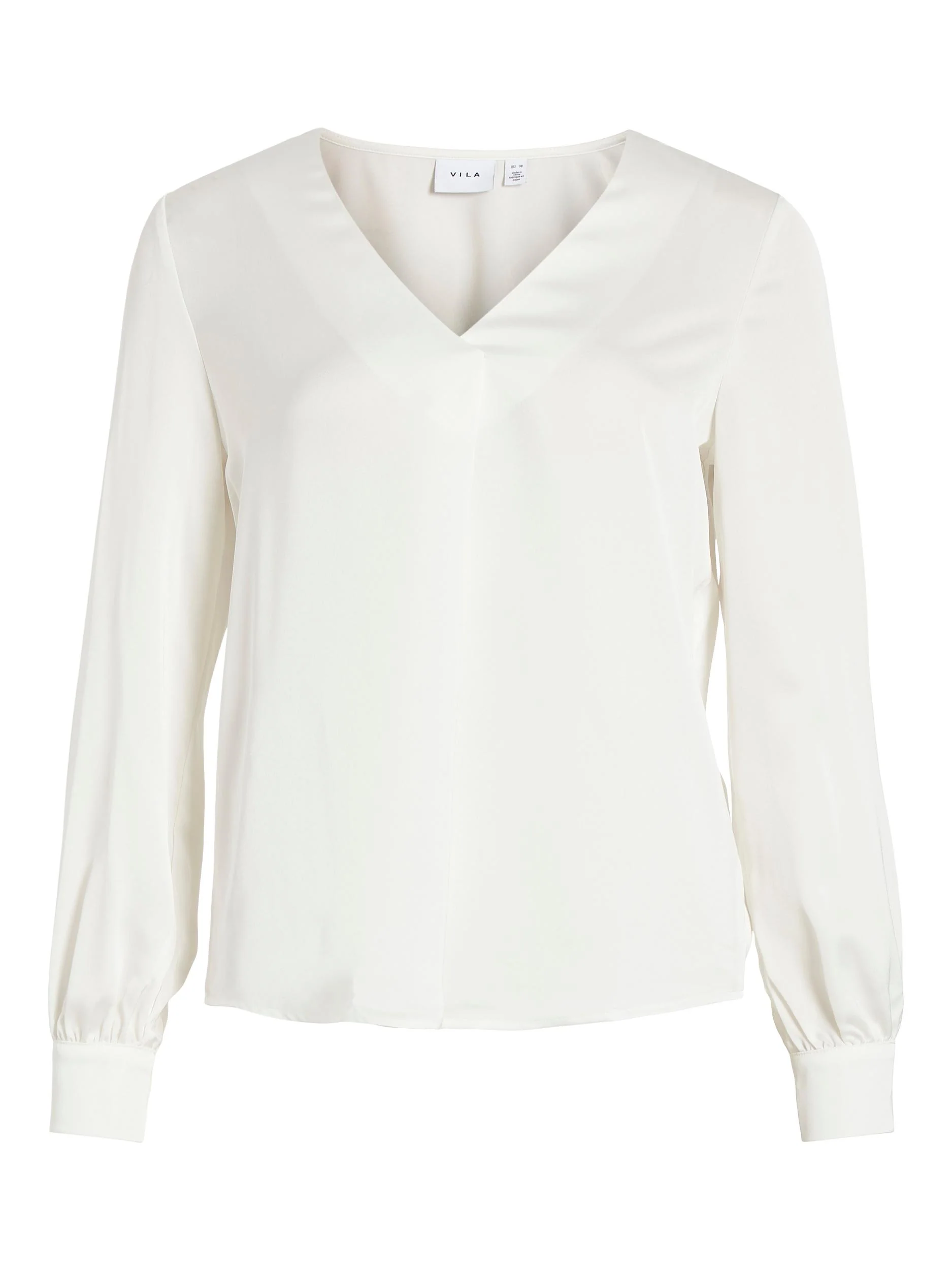 NESSIE V-NECK TOP (SNOW WHITE) - Image 2
