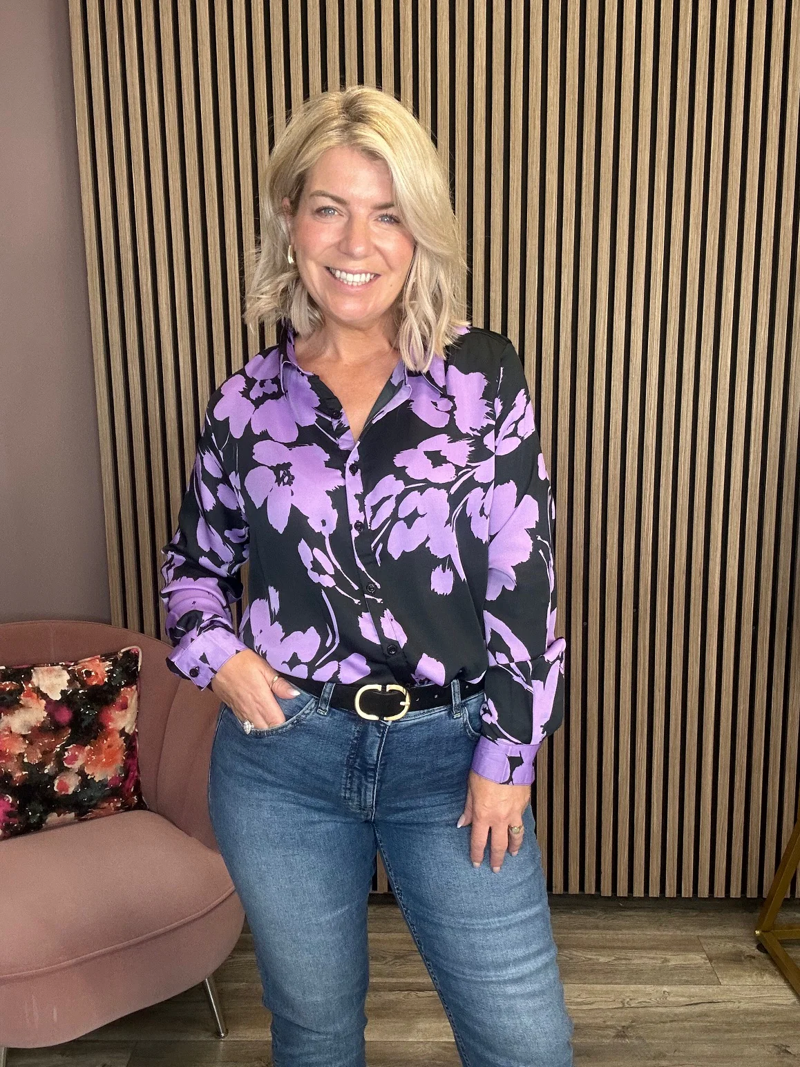 Nevada Shirt (Lilac/Black Floral) - Image 2