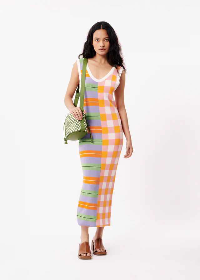 NEVIN SLEEVELESS KNIT DRESS (MULTICOLOUR)