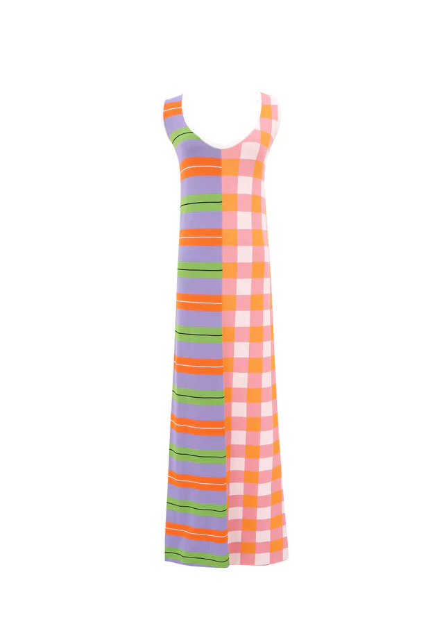 NEVIN SLEEVELESS KNIT DRESS (MULTICOLOUR) - Image 5