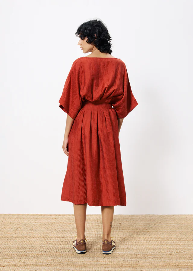 Nickie Midi Dress (Rust) - Image 4