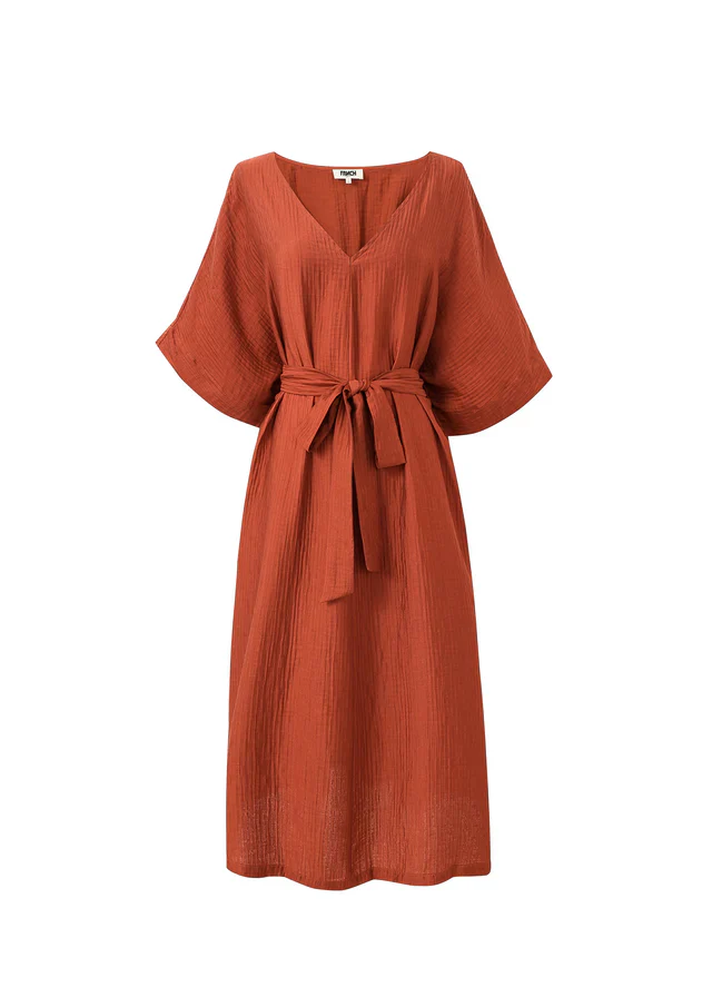 Nickie Midi Dress (Rust) - Image 5