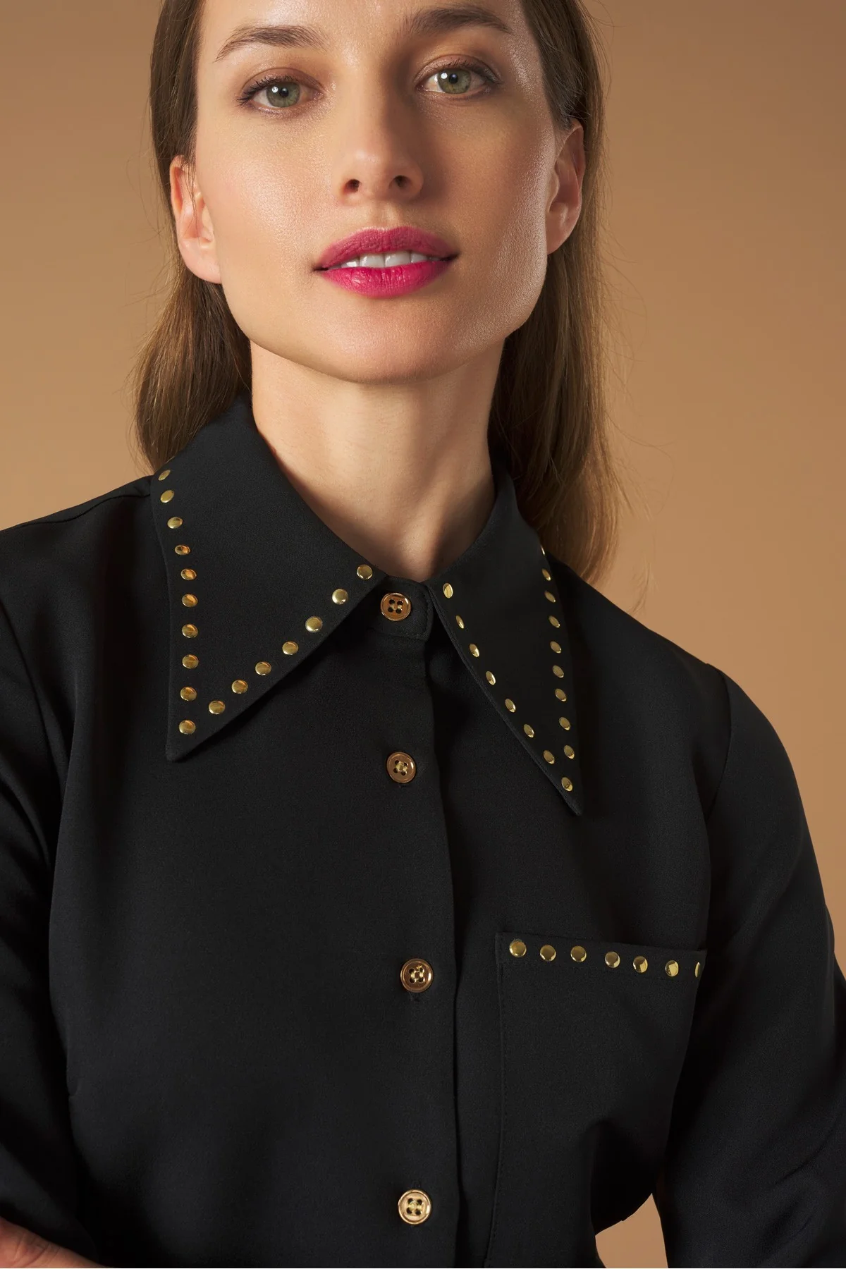 NICOLE SHIRT DRESS (BLACK) - Image 3