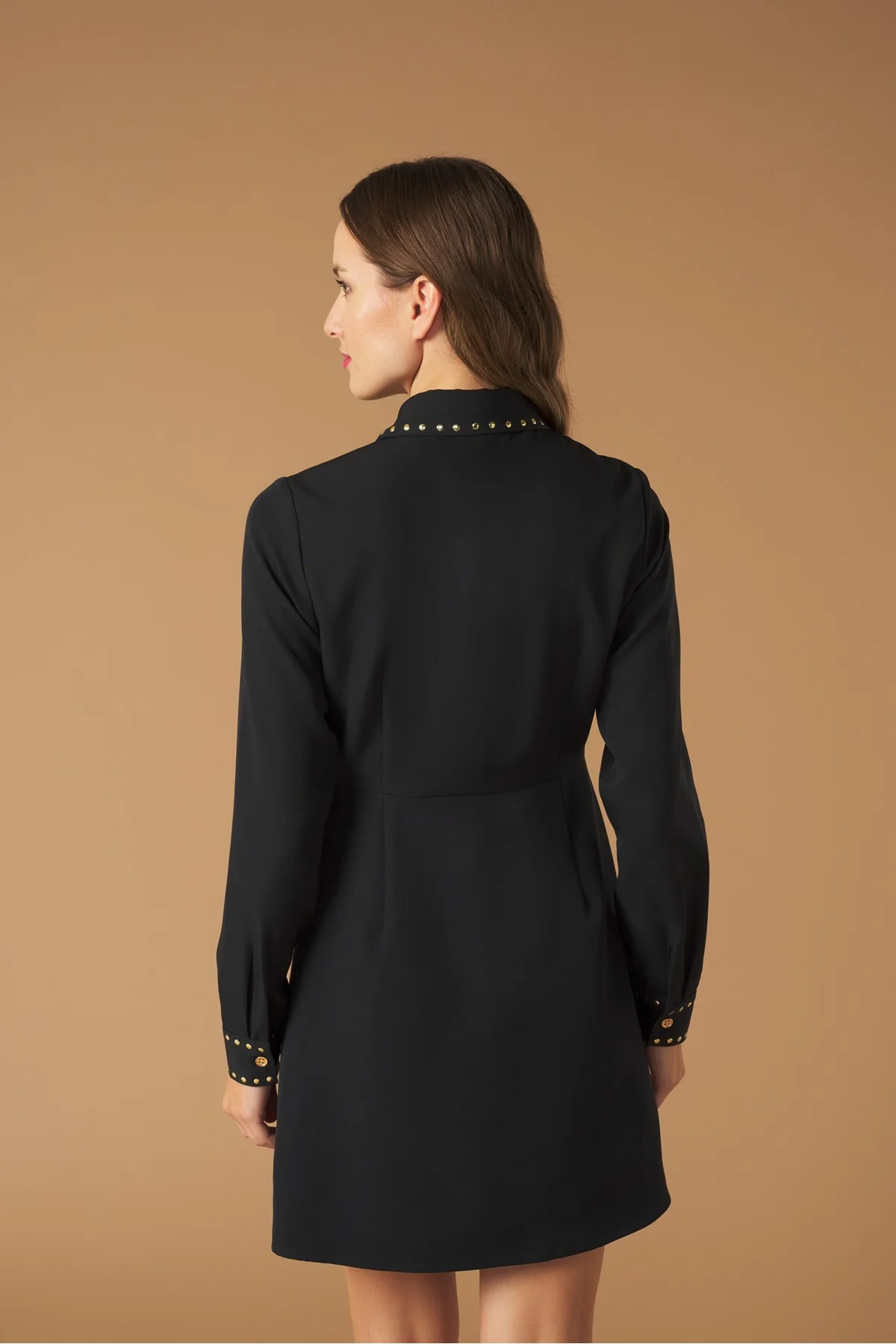 NICOLE SHIRT DRESS (BLACK) - Image 5