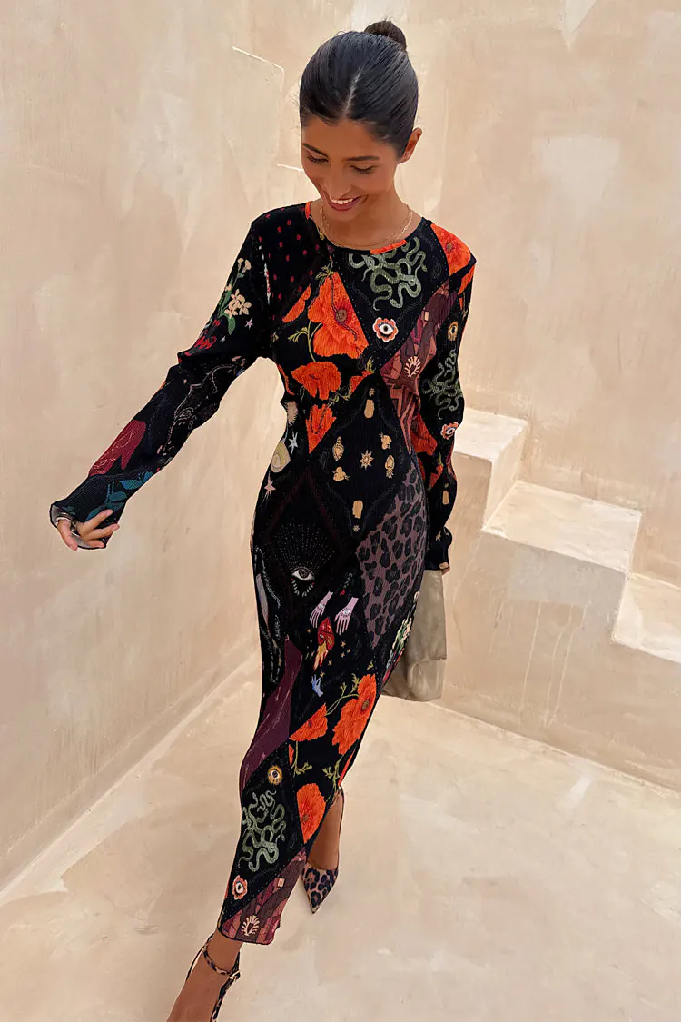 Night Garden Gaia Plisse Dress (Multi) - Image 2