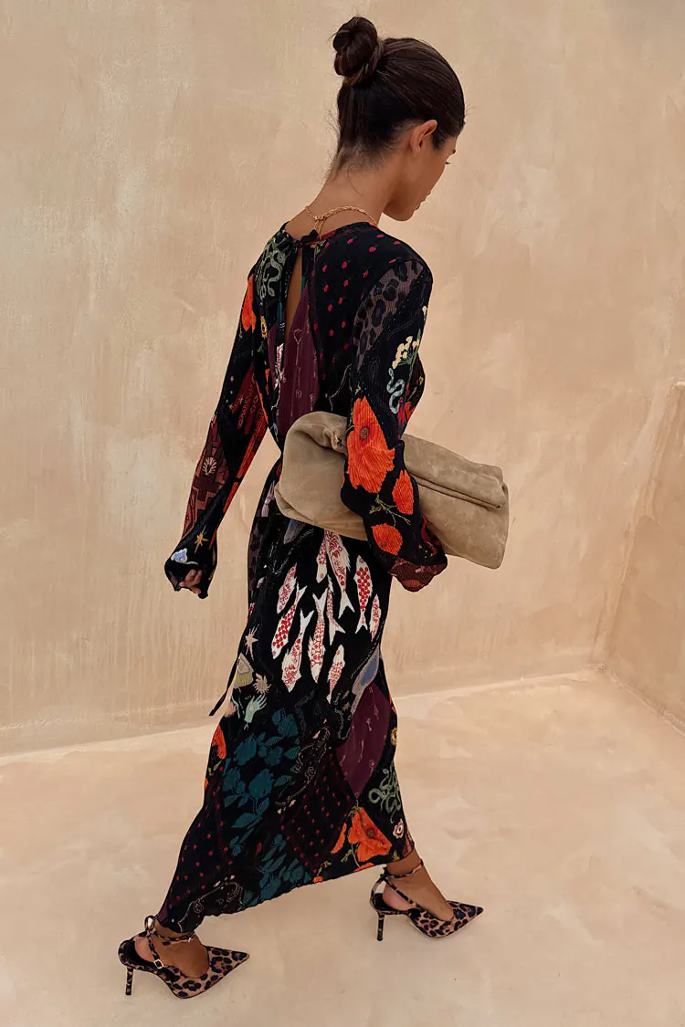 Night Garden Gaia Plisse Dress (Multi) - Image 7