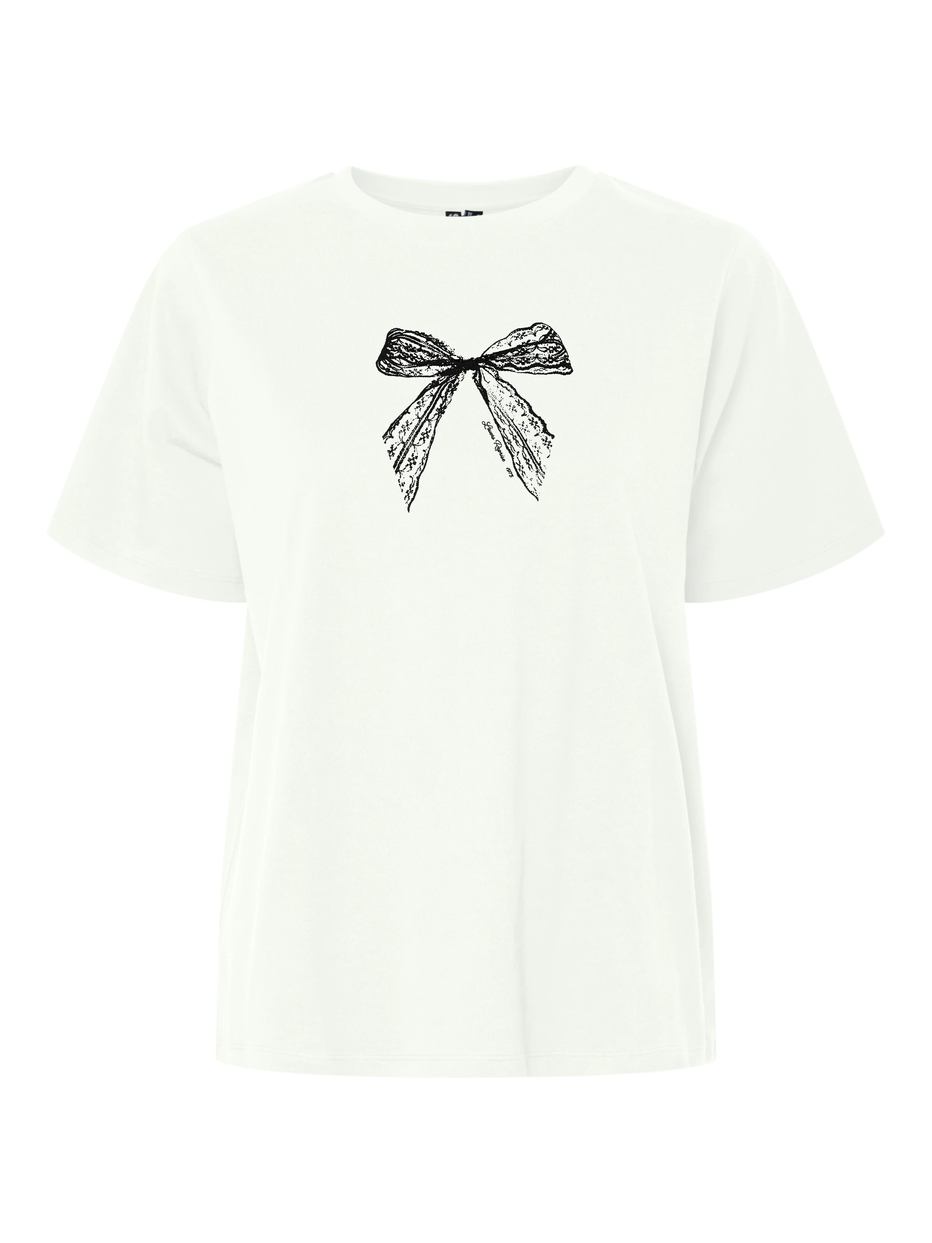 Nilla T-Shirt (White/Black Lace) - Image 2