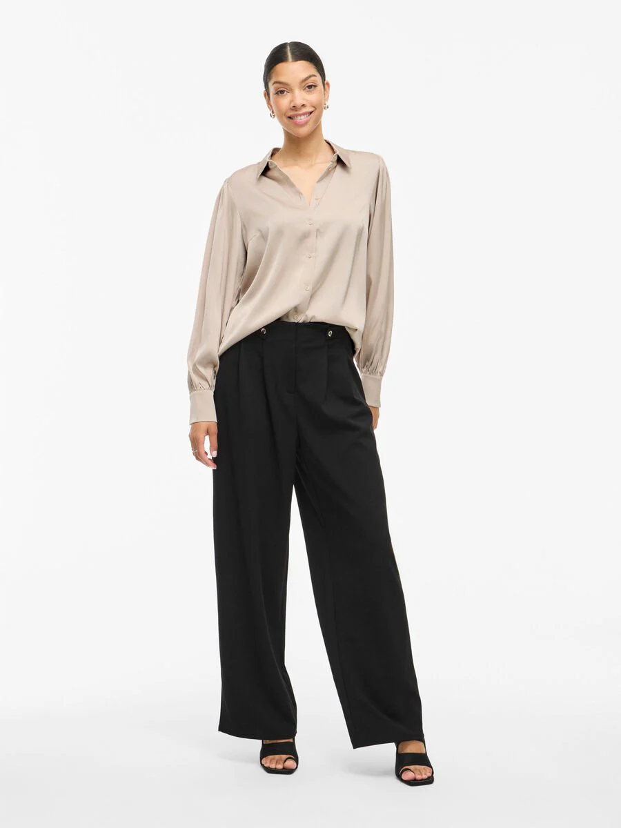 Nina Balloon Sleeved Shirt (Cement) - Image 4