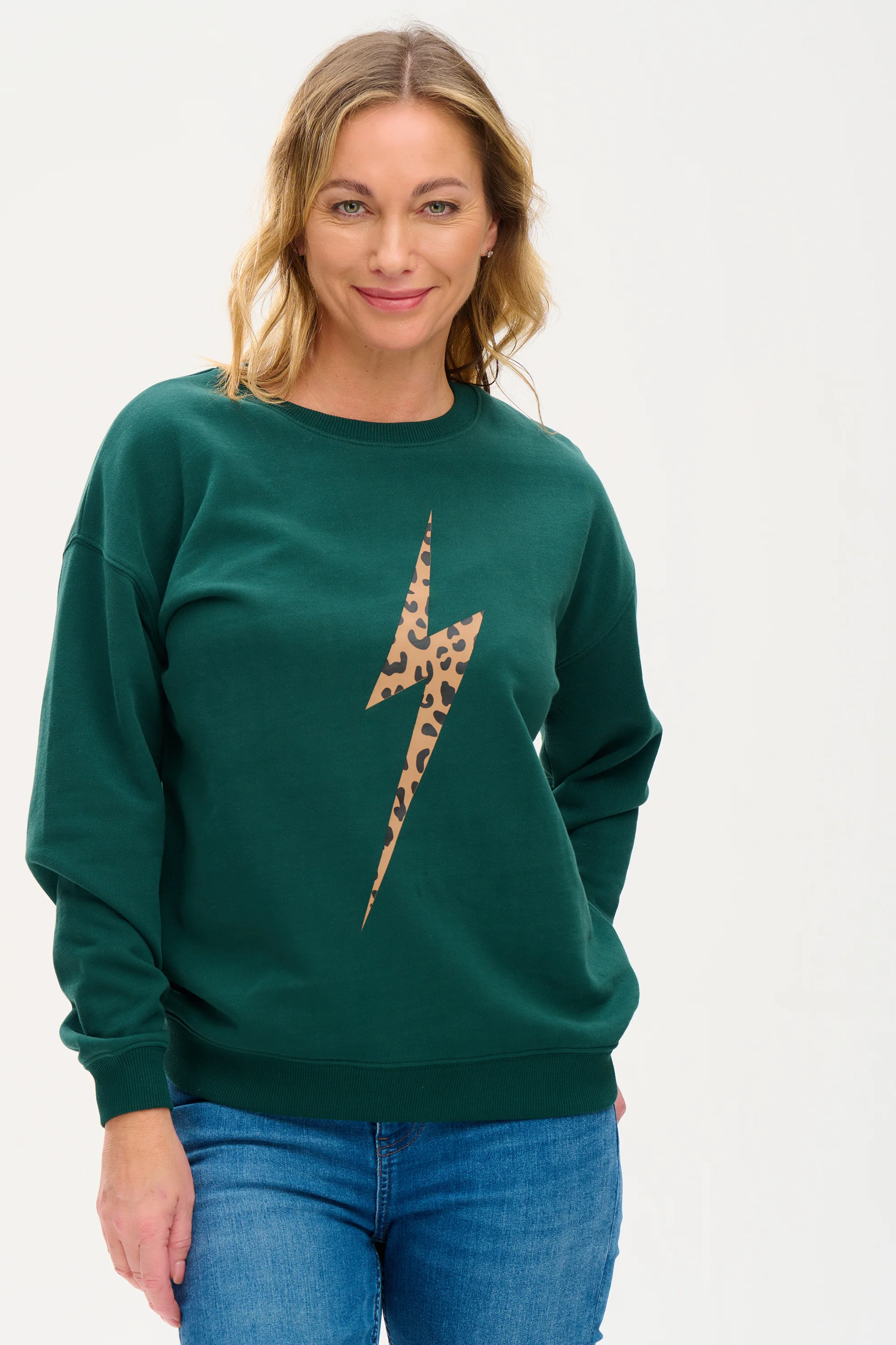 Noah Sweatshirt - Dark Green, Wild Lightning - Image 4