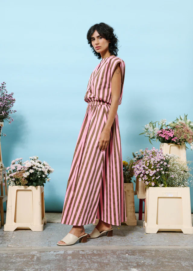 Noalig Maxi Skirt (Pink/Brown) - Image 2