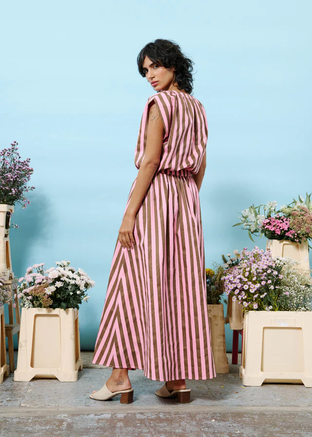 Noalig Maxi Skirt (Pink/Brown) - Image 3
