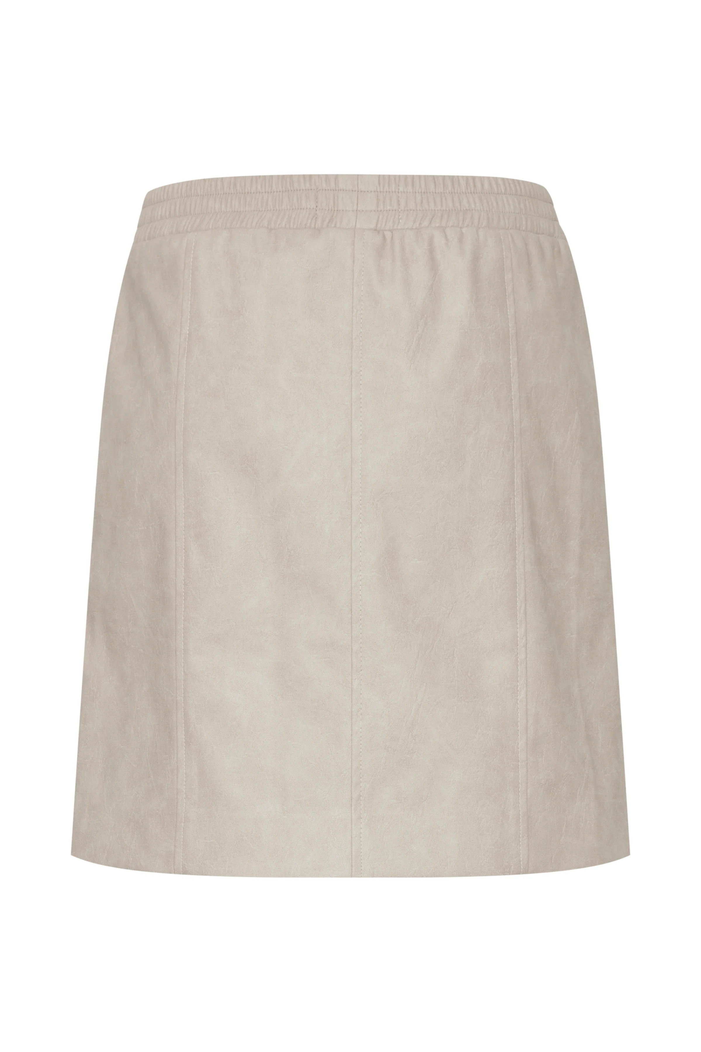 NOBI FAUX LEATHER SKIRT (FEATHER GREY) - Image 5