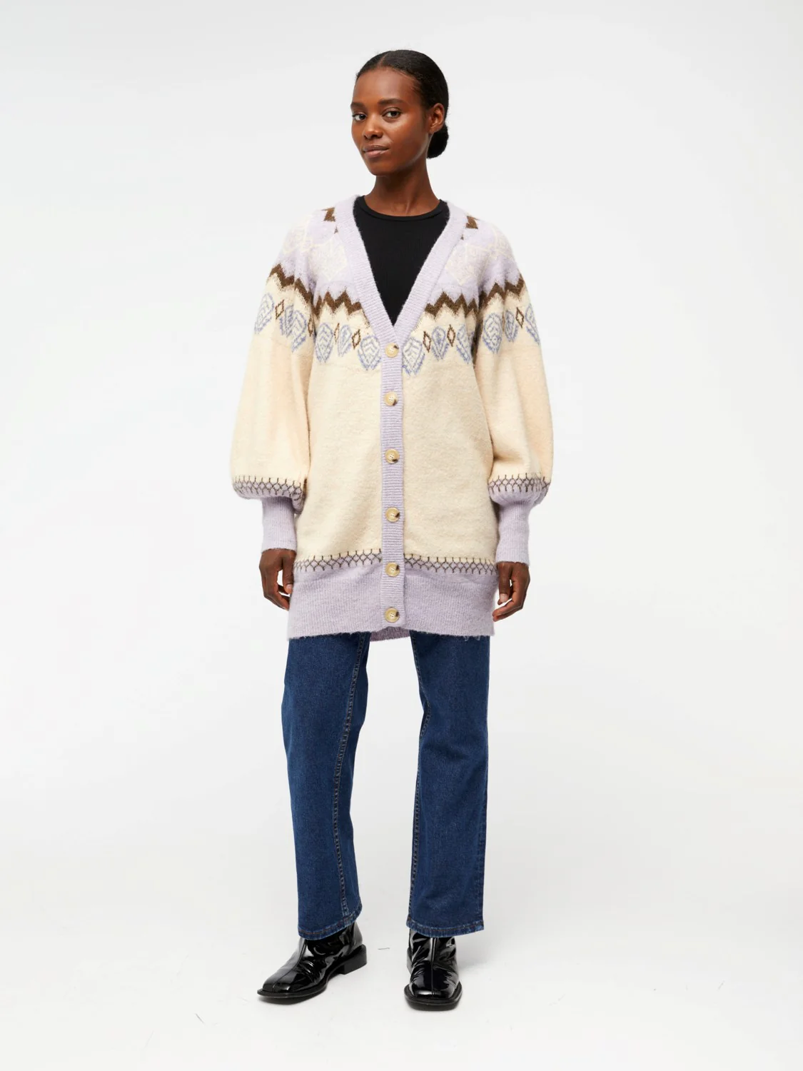 Noella Knit Cardigan (Languid Lavender) - Image 3