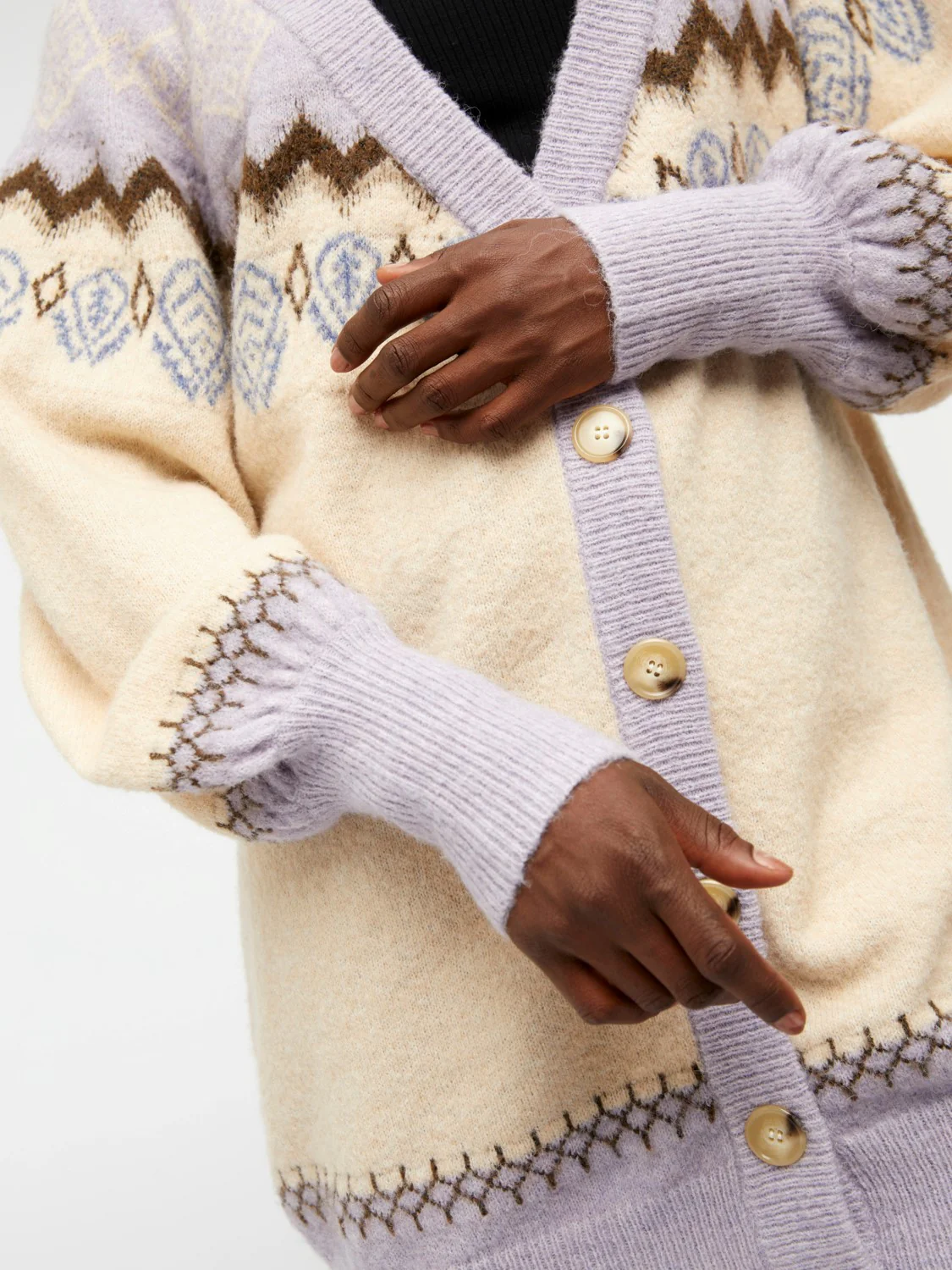 Noella Knit Cardigan (Languid Lavender) - Image 4