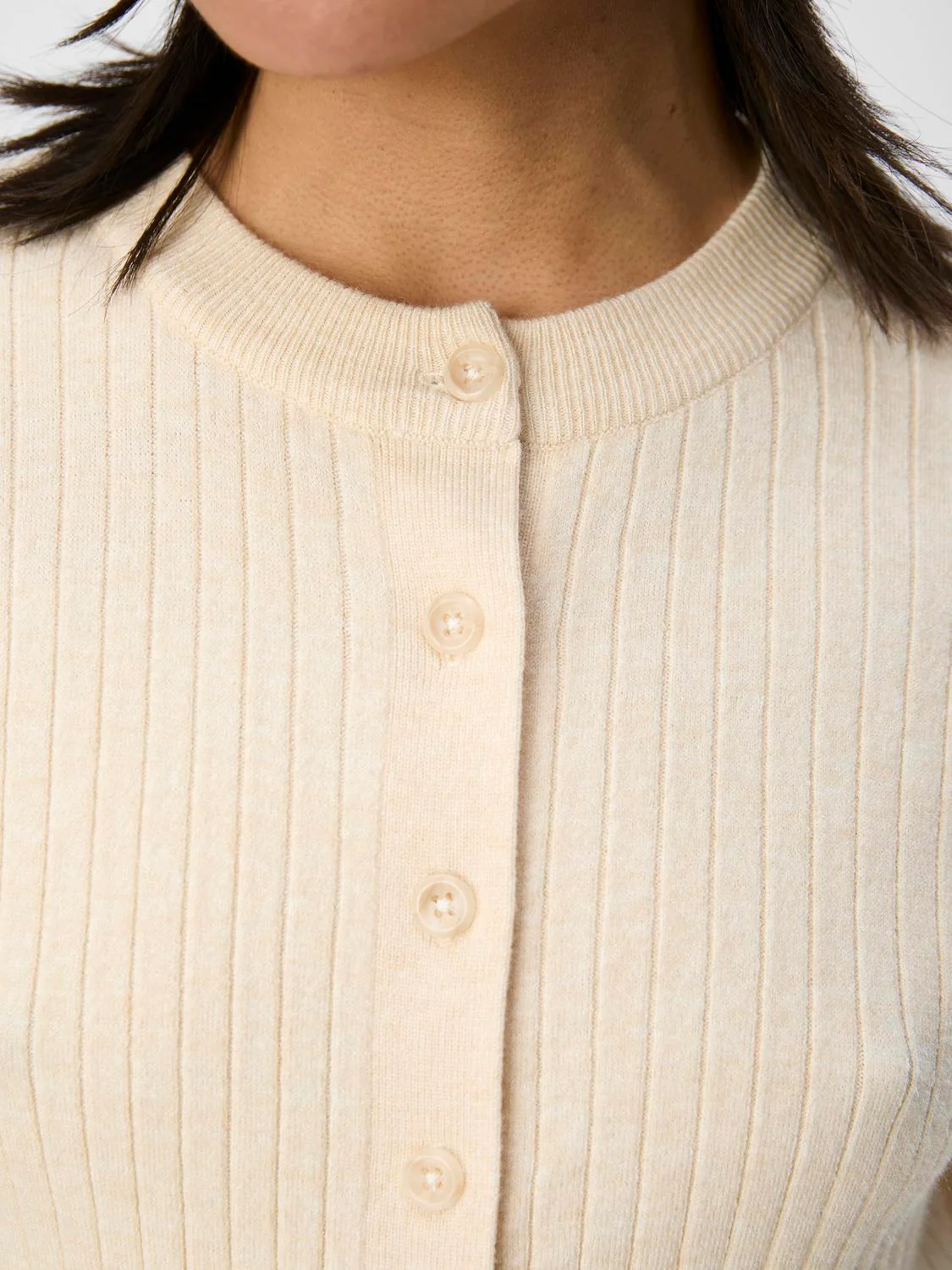 Noelle 2/4 Sleeve Cardigan (Sandshell) - Image 2