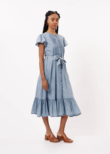 NOLENE DRESS (DENIM BLUE) - Image 3
