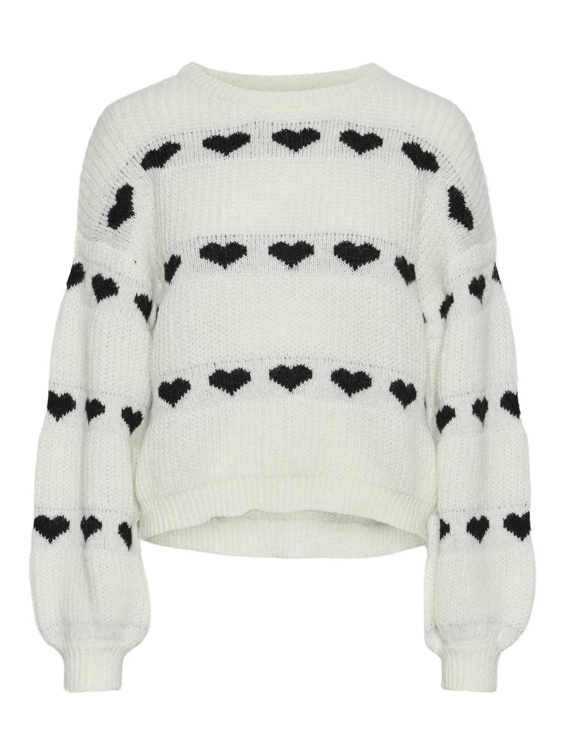 Nove Knit Jumper (Cloud Dancer/Black Heart) - Image 6