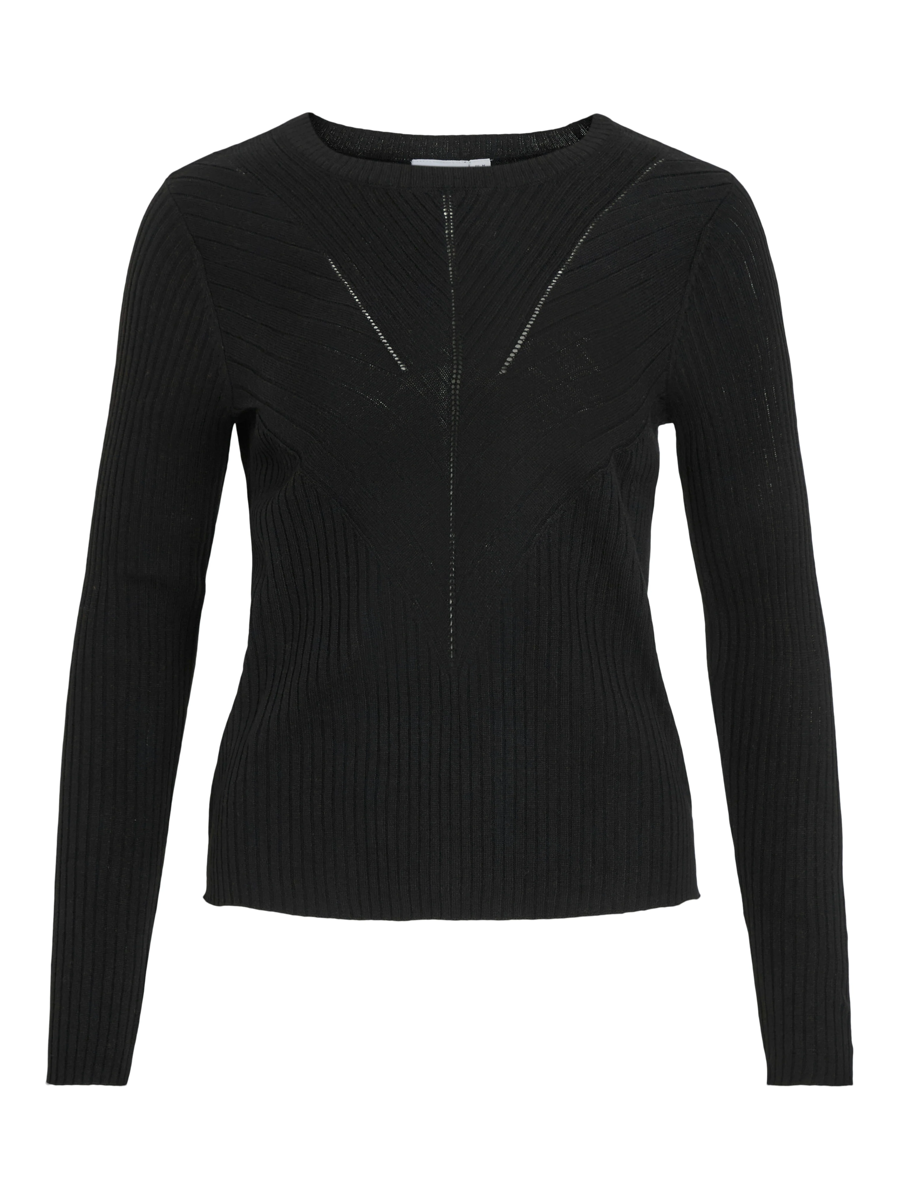 Olina O-Neck Knit Top (Black Beauty) - Image 6