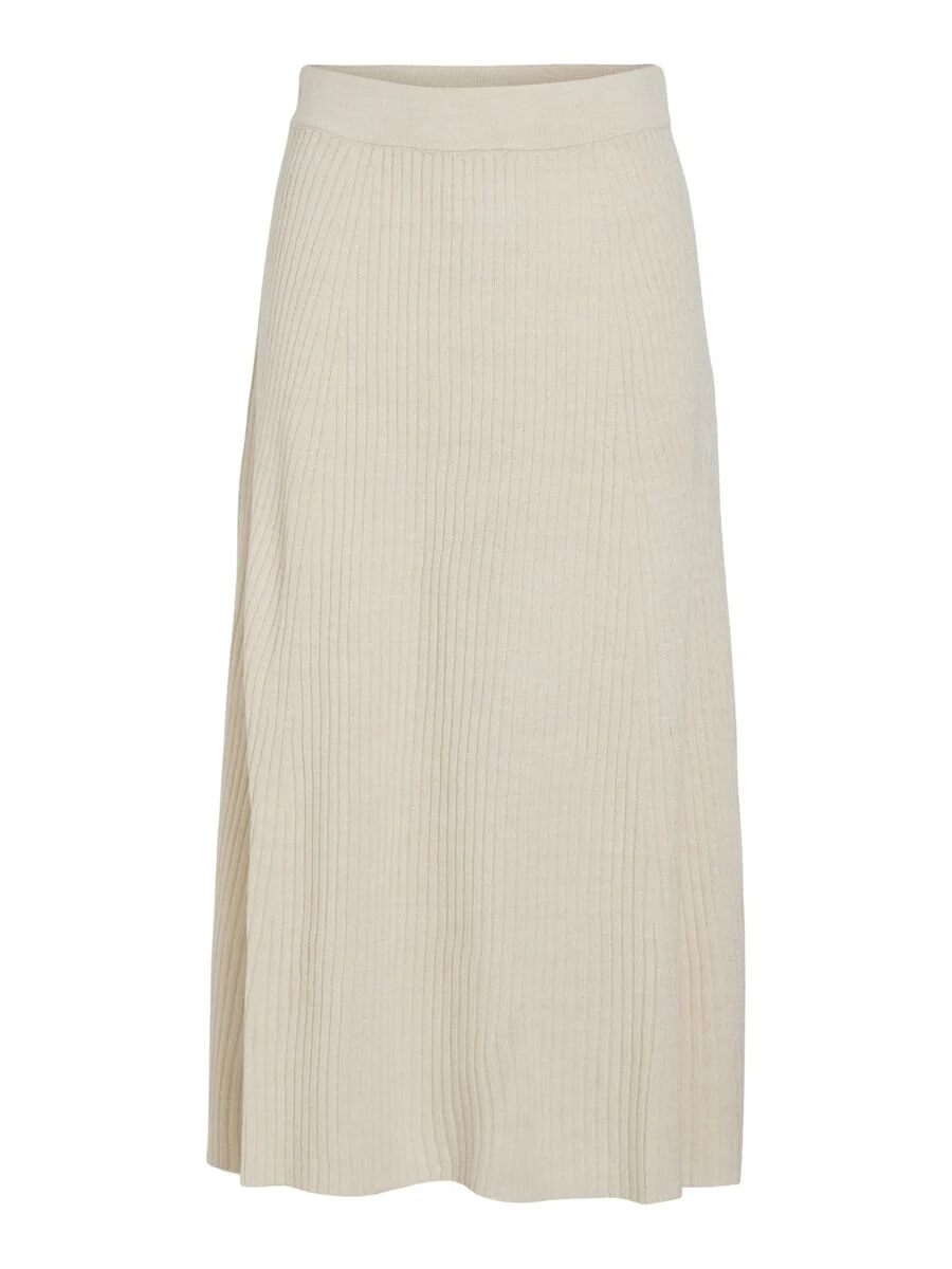 Olina Rib Knit Midi Skirt (Super Light Natural) - Image 5