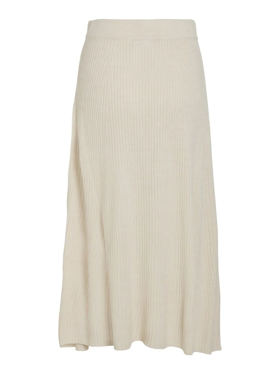 Olina Rib Knit Midi Skirt (Super Light Natural) - Image 6