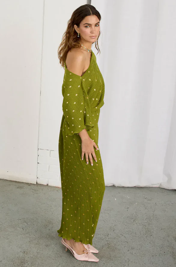 Olive Tilly Dress (Green) - Image 2